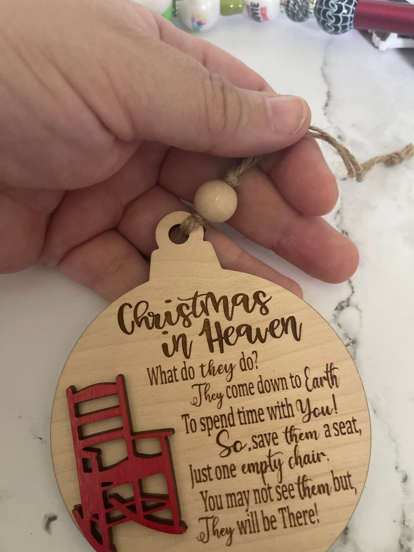 Christmas in Heaven ornament, Memorial Ornaments,