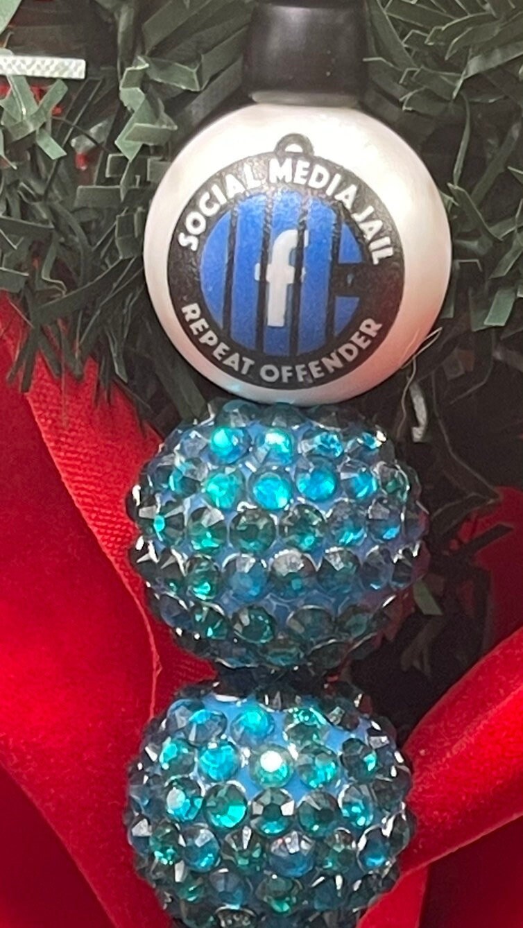 Social Media jail beaded pen, secret Santa, cute pens, journal pens.