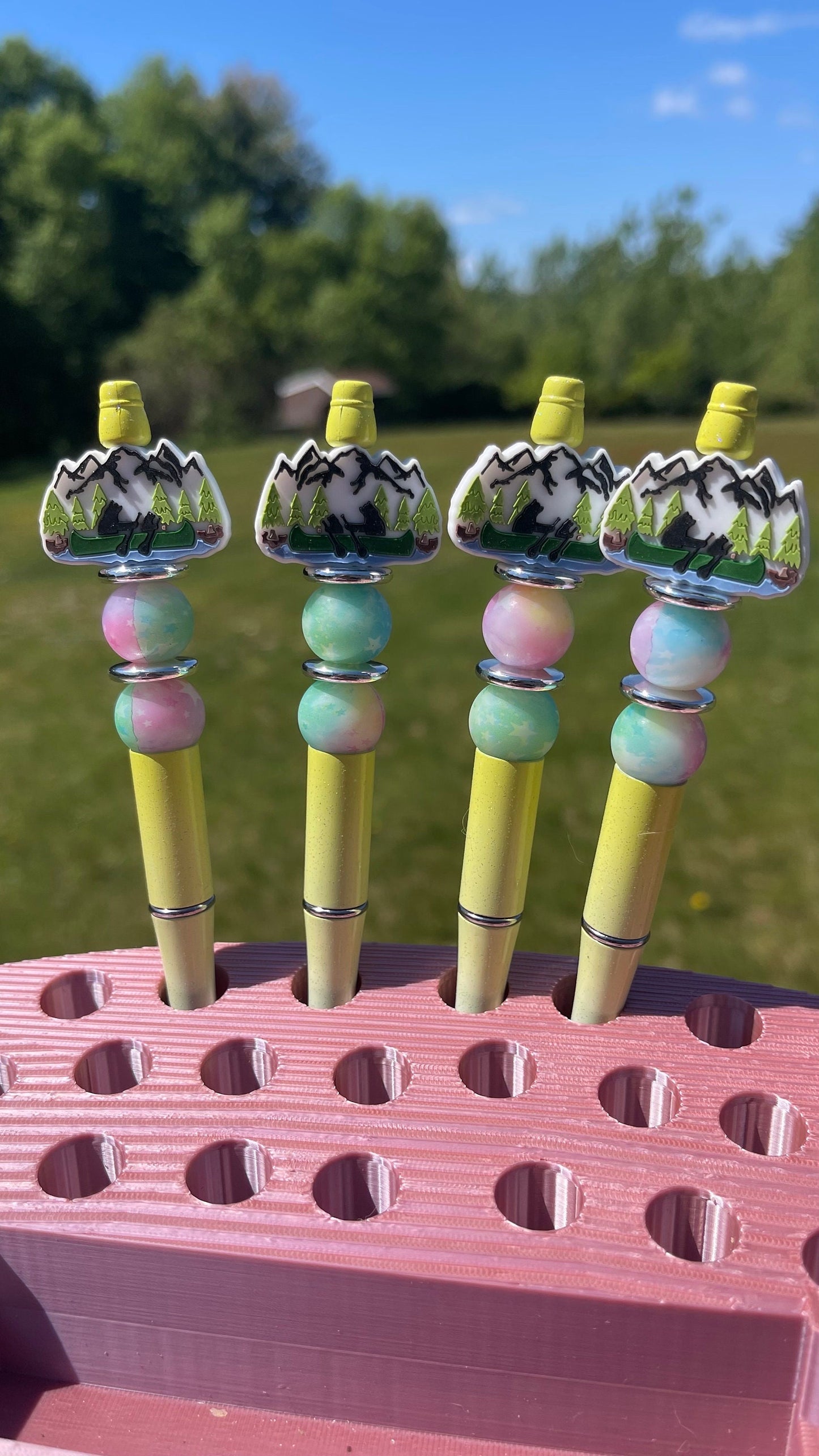 Glow in the dark Journal Pens - Travel Pens - All who wander are not lost pen - Canoe - Nature