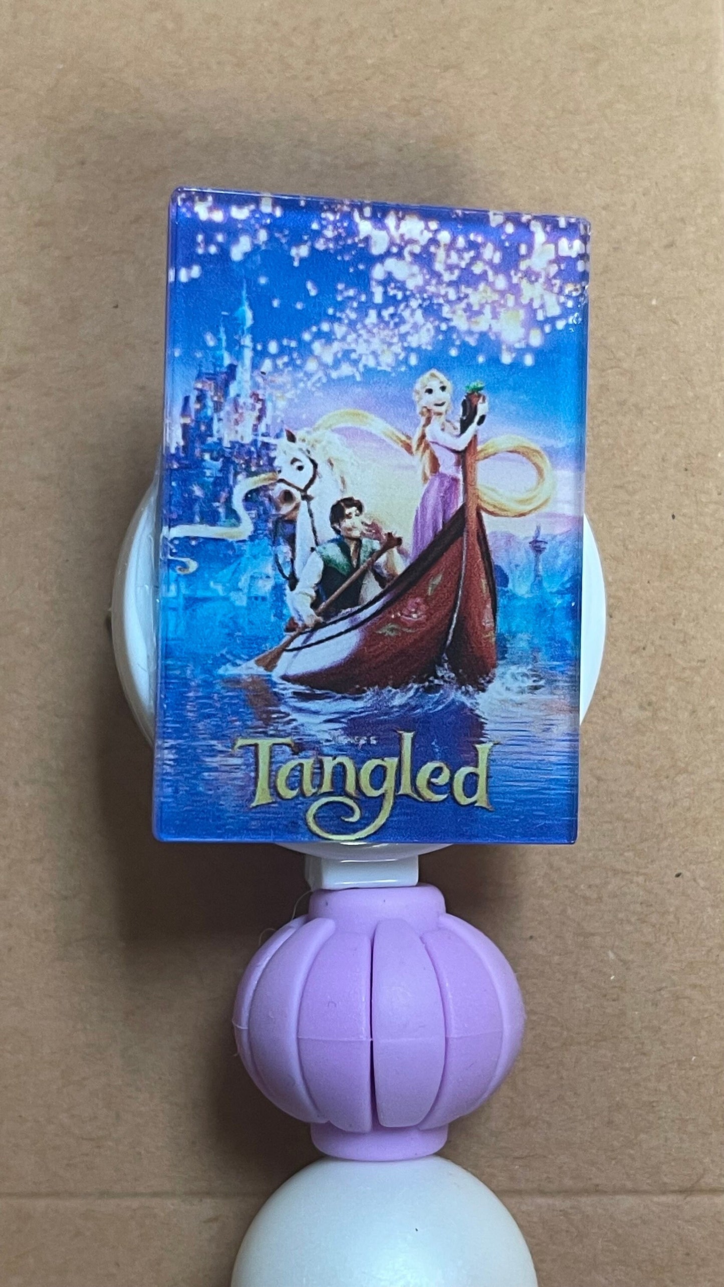 Rapunzel beaded badge reel! Movie Poster badge reel