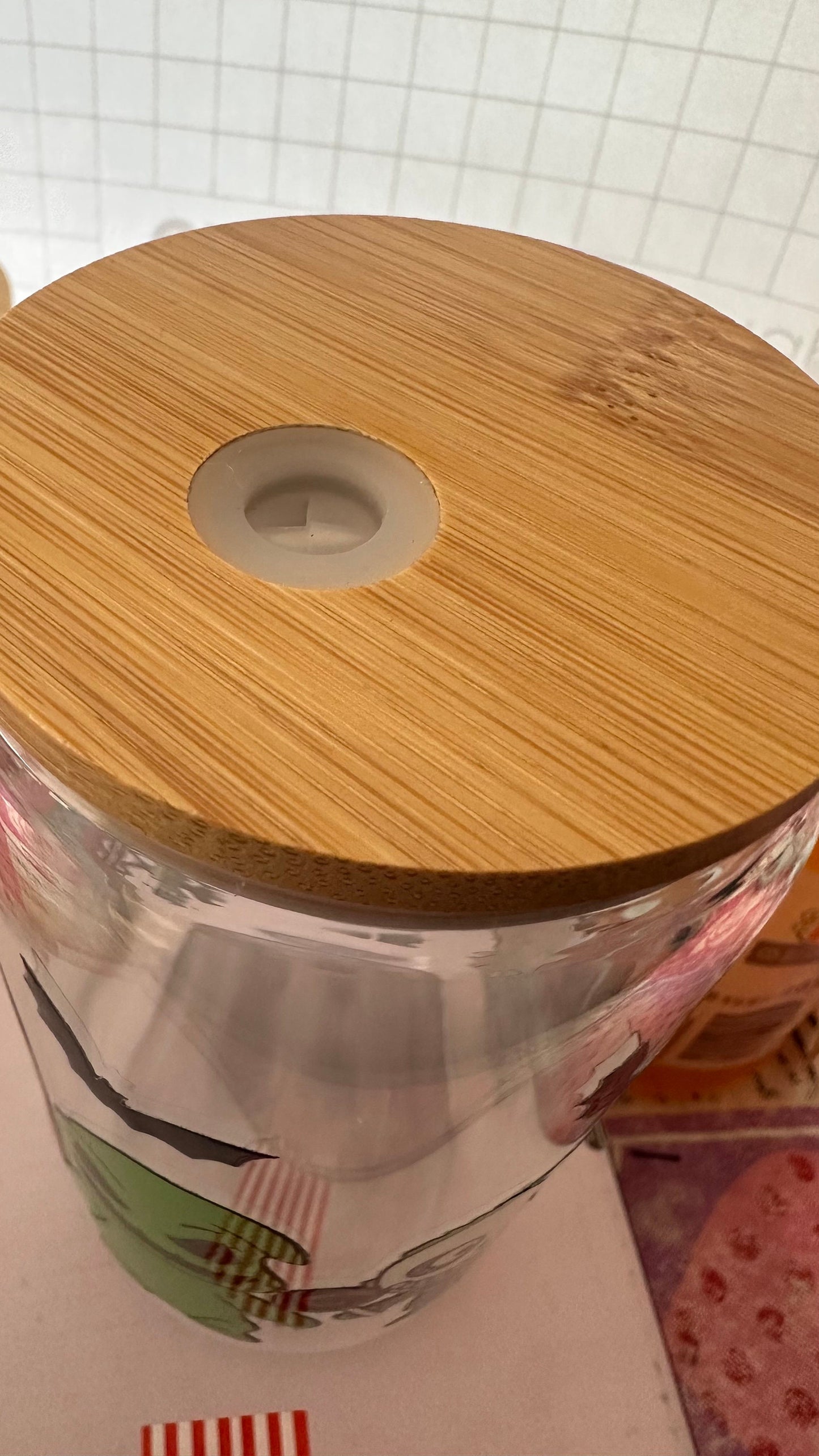 Personalized Sanrio Glass Cup, Beer Can Glass with Lid & Straw, kawaii Can Glass, 16oz Glass Tumbler, Custom Tumbler, Aesthetic Glass