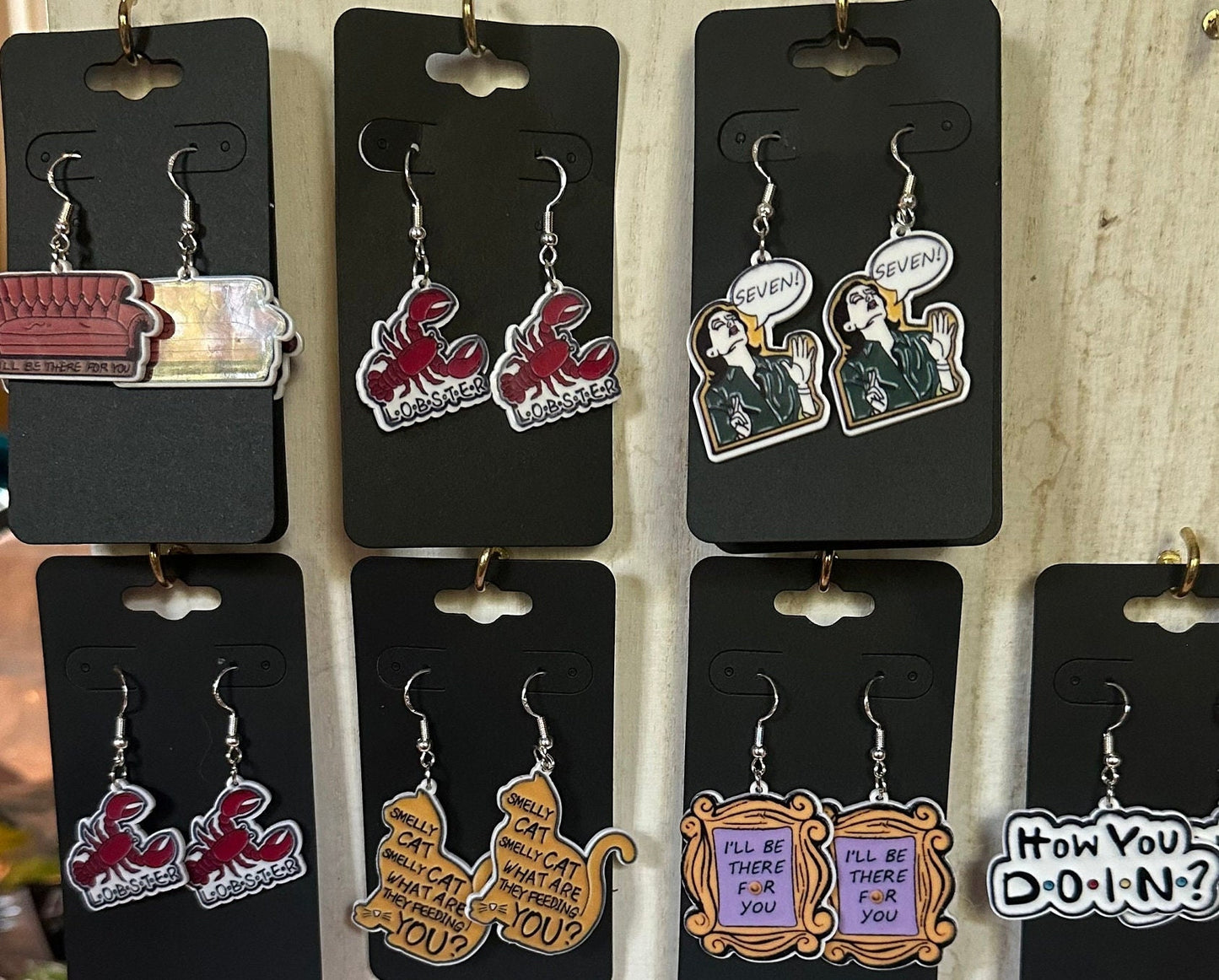 Handmade Friends earrings! Amazing gift for friends! Holiday gift, stocking stuffer
