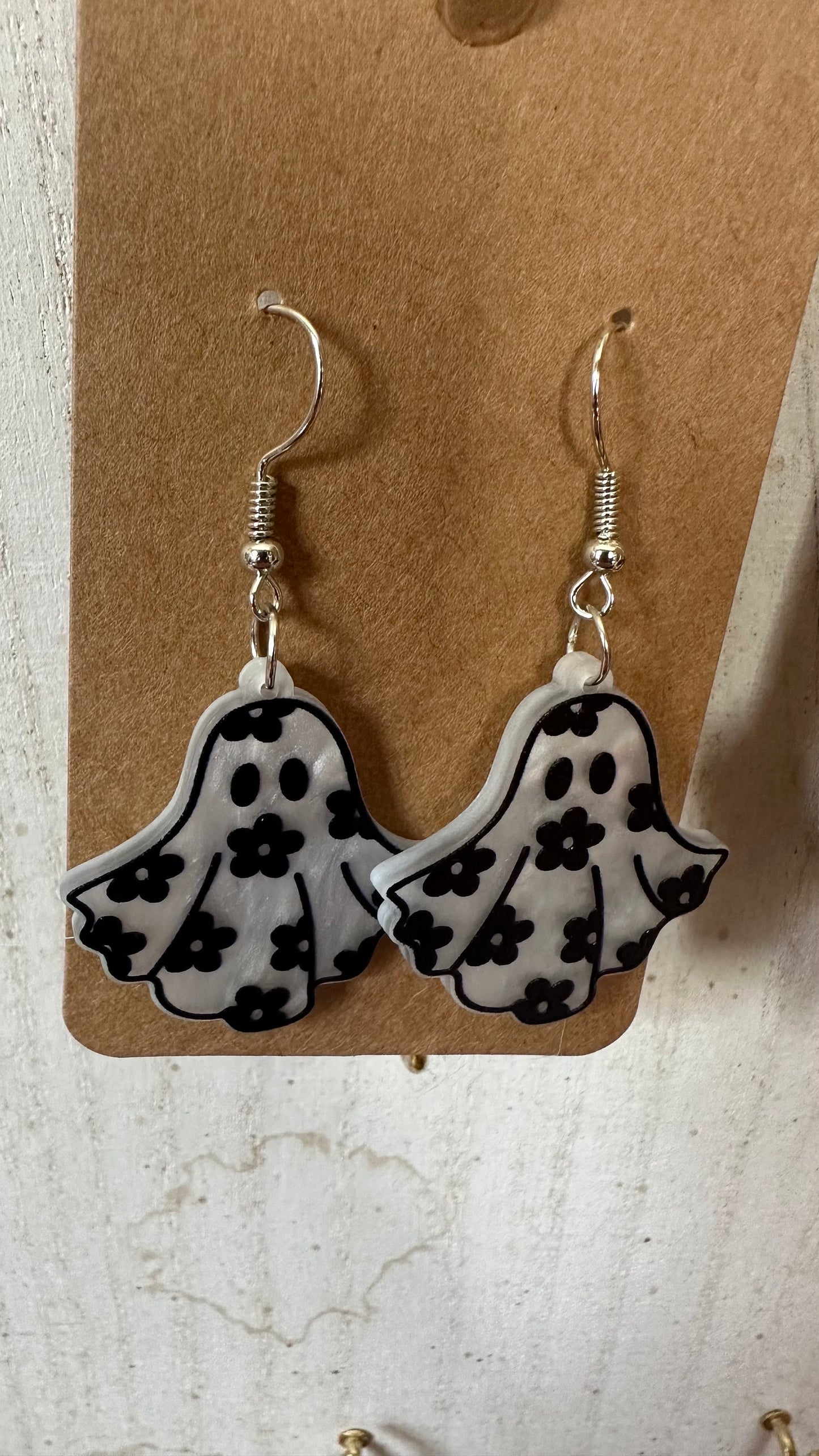 Ghost earrings, Dangle earrings, Halloween earrings, statement earrings!