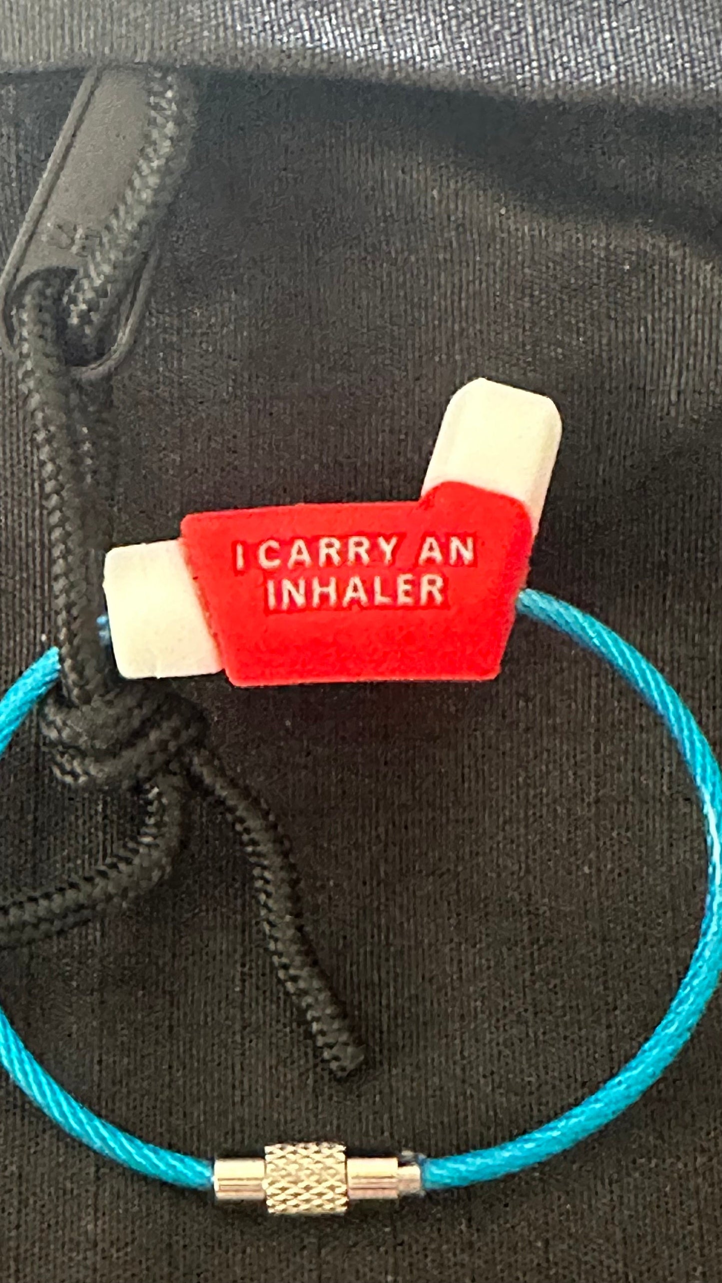 Medical alert keychain. Diabetes, inhaler and epi pen