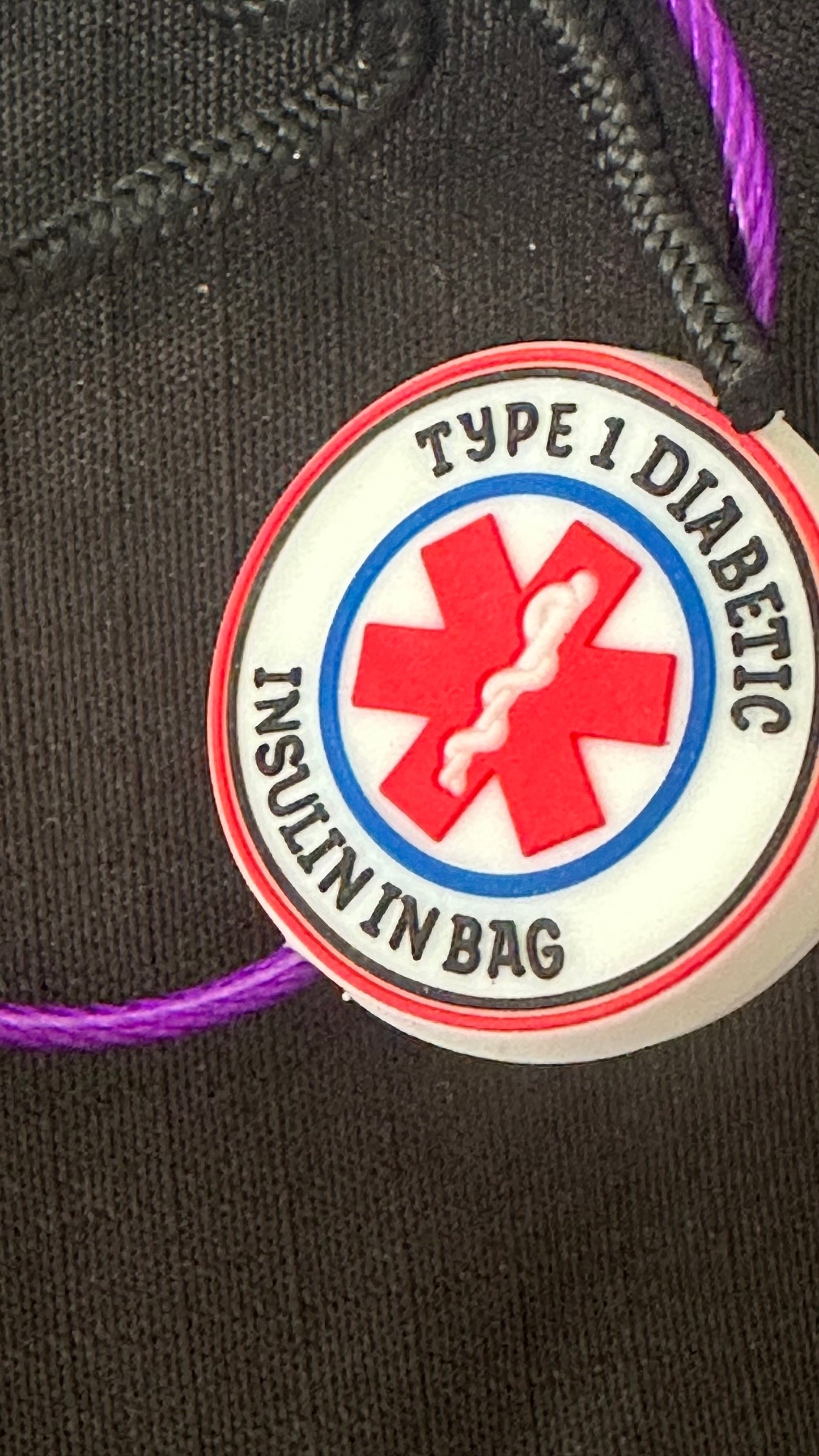 Medical alert keychain. Diabetes, inhaler and epi pen