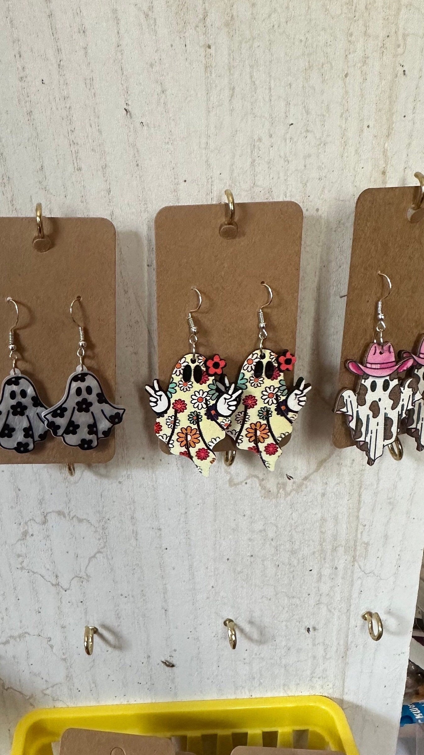 Ghost earrings, Dangle earrings, Halloween earrings, statement earrings!
