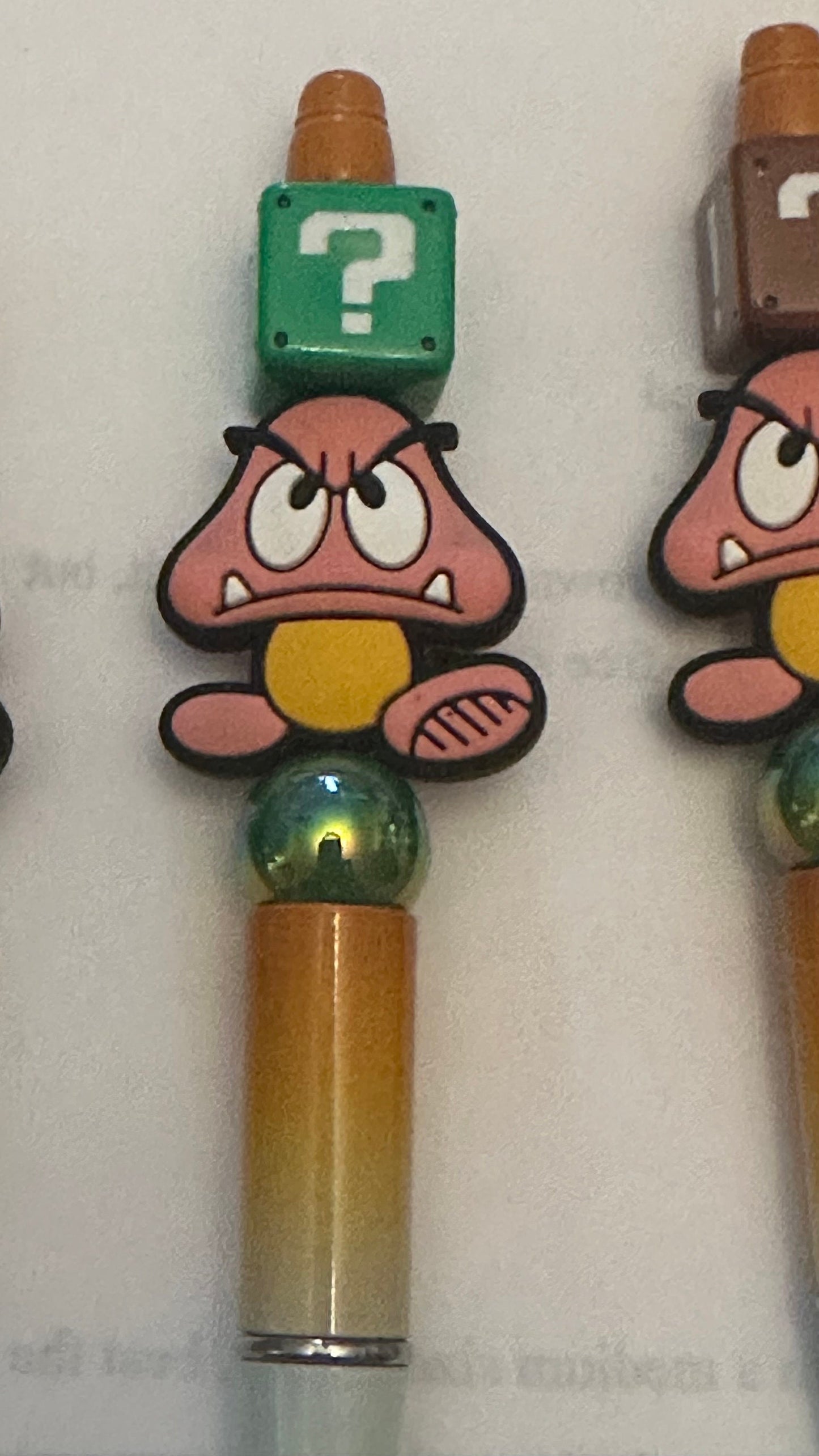 Mushroom from Mario Pen , Super Mario, Mario gift, Nintendo Gift, School Pens