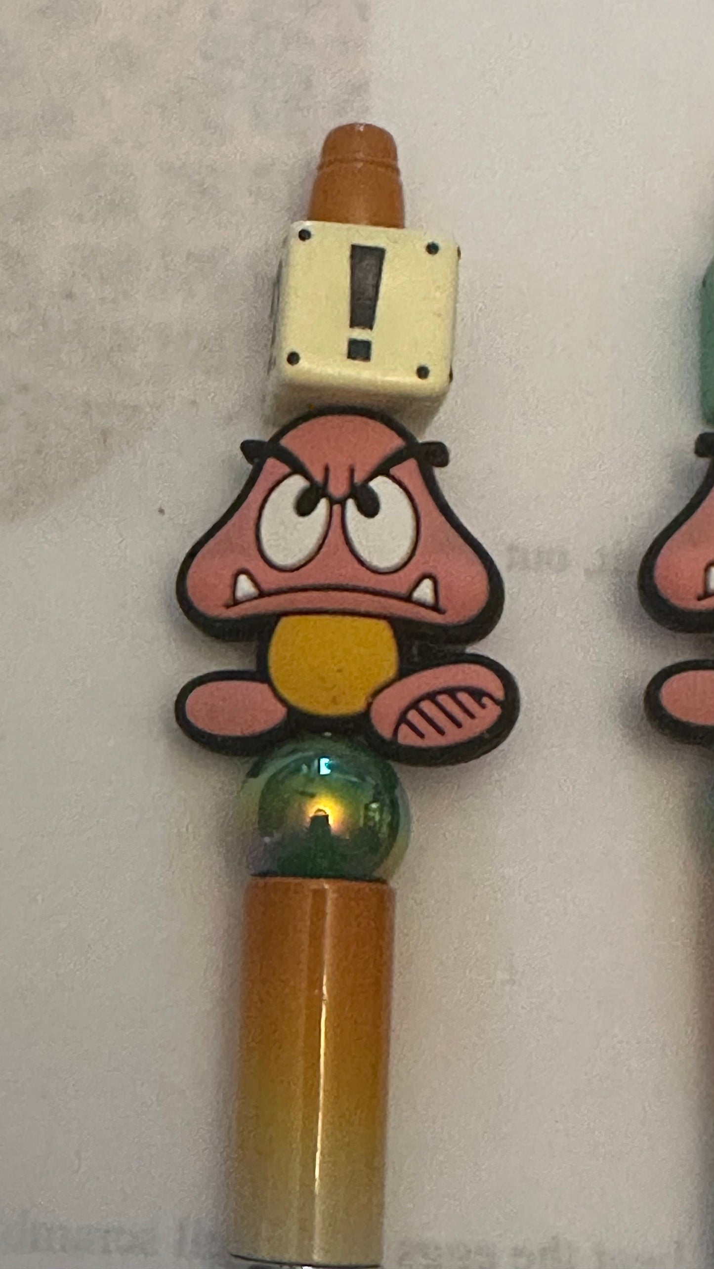 Mushroom from Mario Pen , Super Mario, Mario gift, Nintendo Gift, School Pens