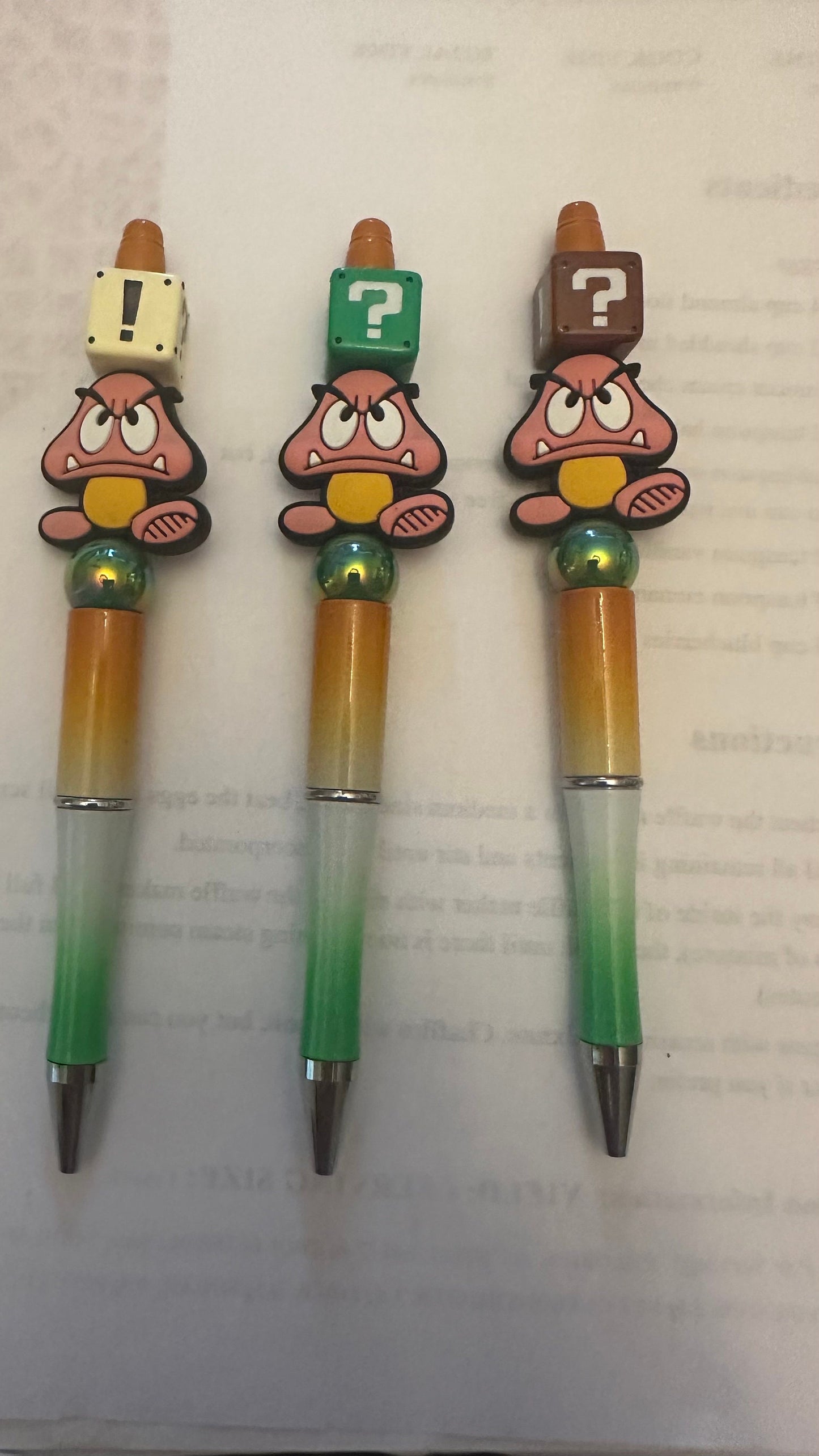 Mushroom from Mario Pen , Super Mario, Mario gift, Nintendo Gift, School Pens