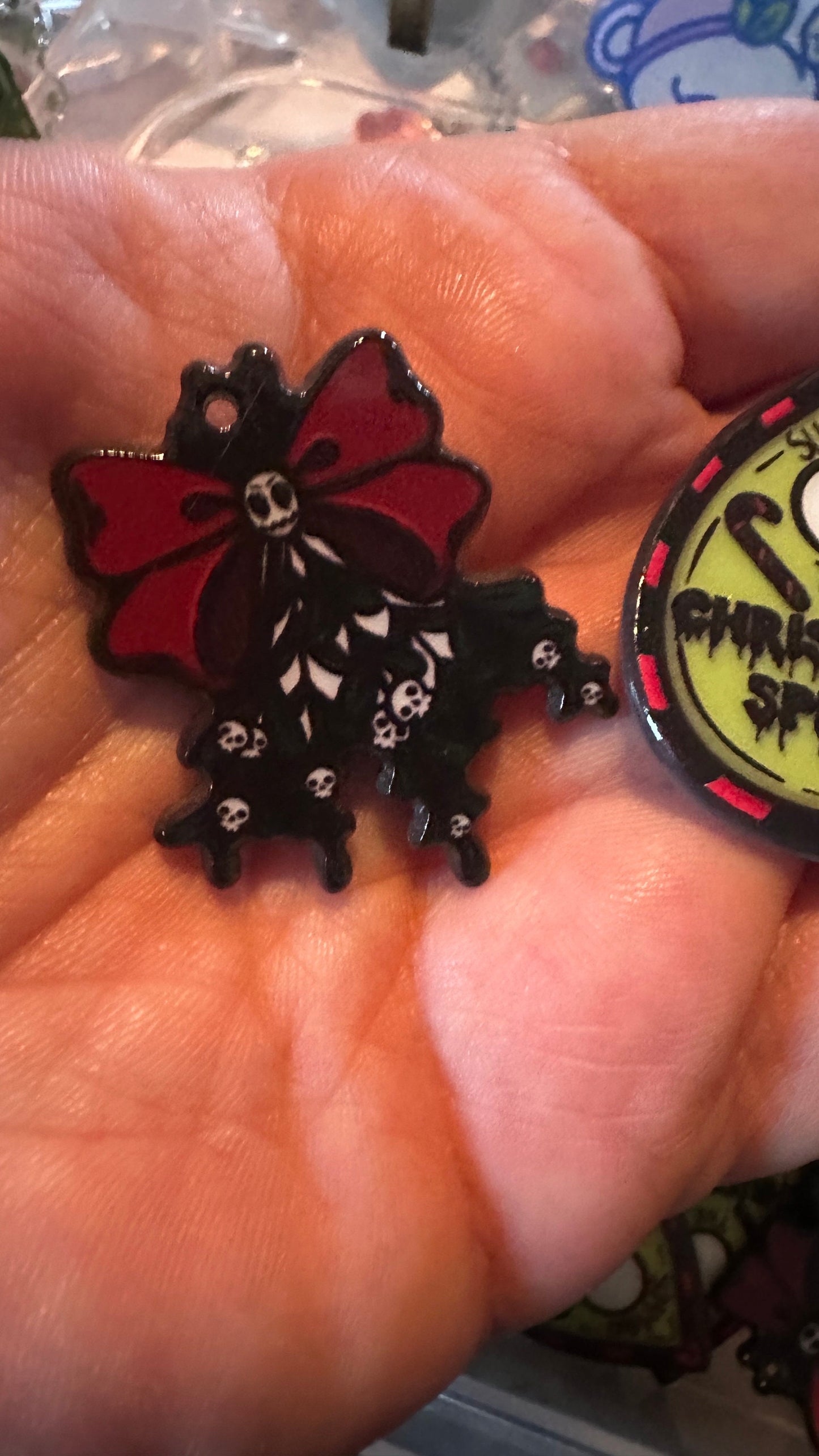 Naughty Christmas Acrylic Charms | Summon The Christmas Spirit | Noel | Santa Claus Horror | Skull Christmas Tree | DIY Jewelry