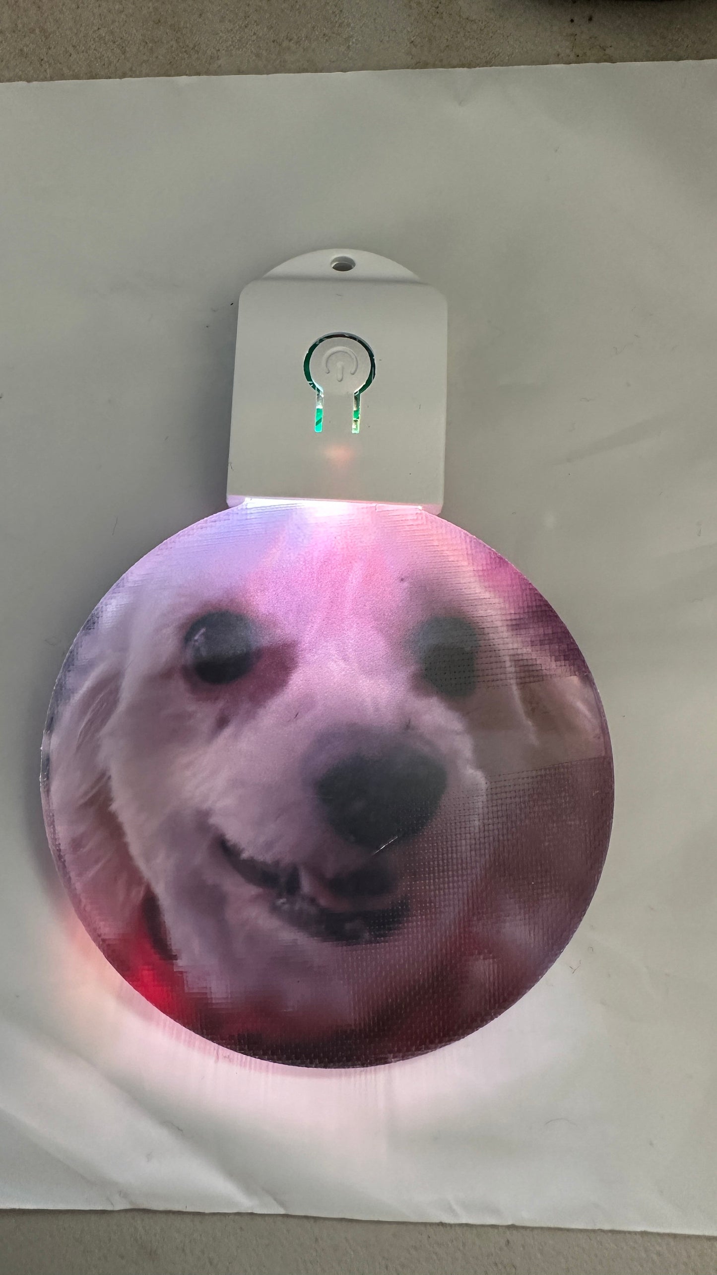 Personalized Christmas Bauble Light Up Decoration - Hanging photo Christmas Tree Ornament - Custom photo Gift