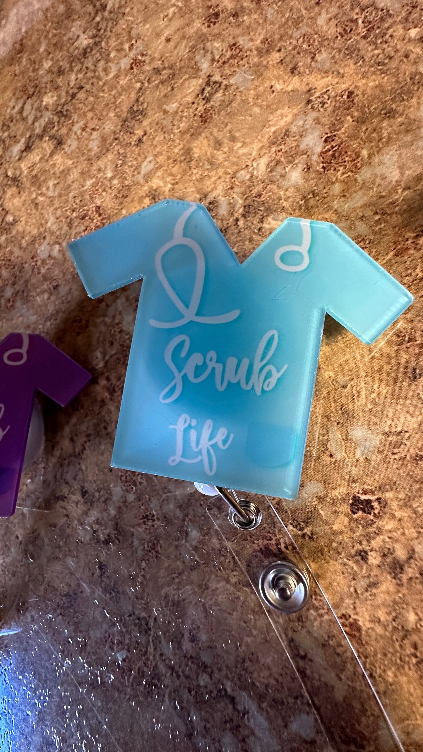 Scrub Life Badge Reel, Nurse Badge Reel, Retractable Swivel Alligator Clip, Cute Badge Reel, Funny Badge Reel