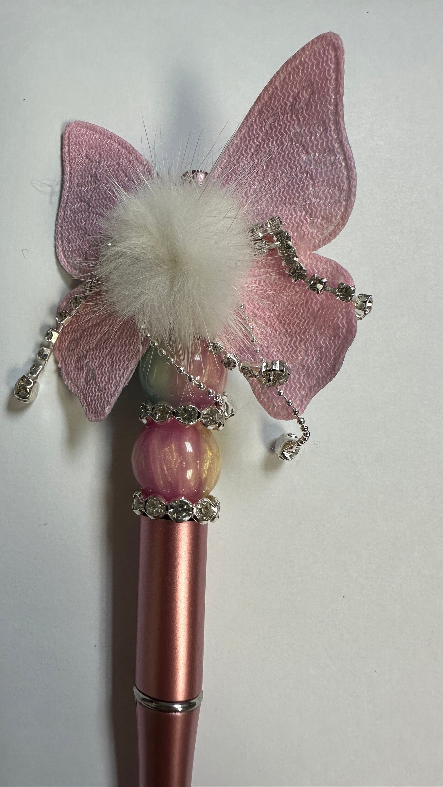 Gorgeous Butterfly bubble girl Beaded Pen, Journal pens, funny pens