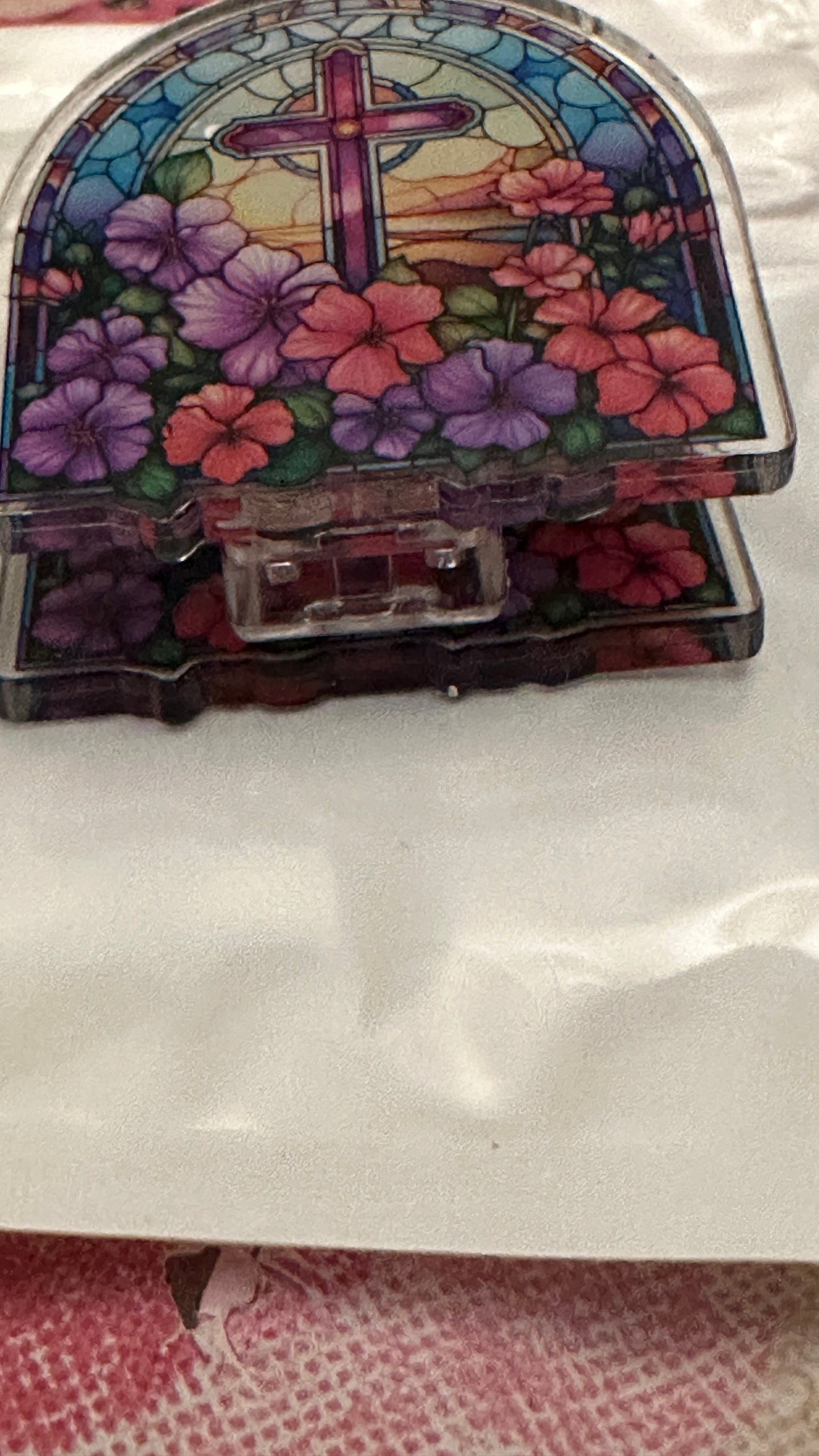 Religious Scenes Acrylic Paper Clips | Journal Scrapbook Planner Stationary Gifts