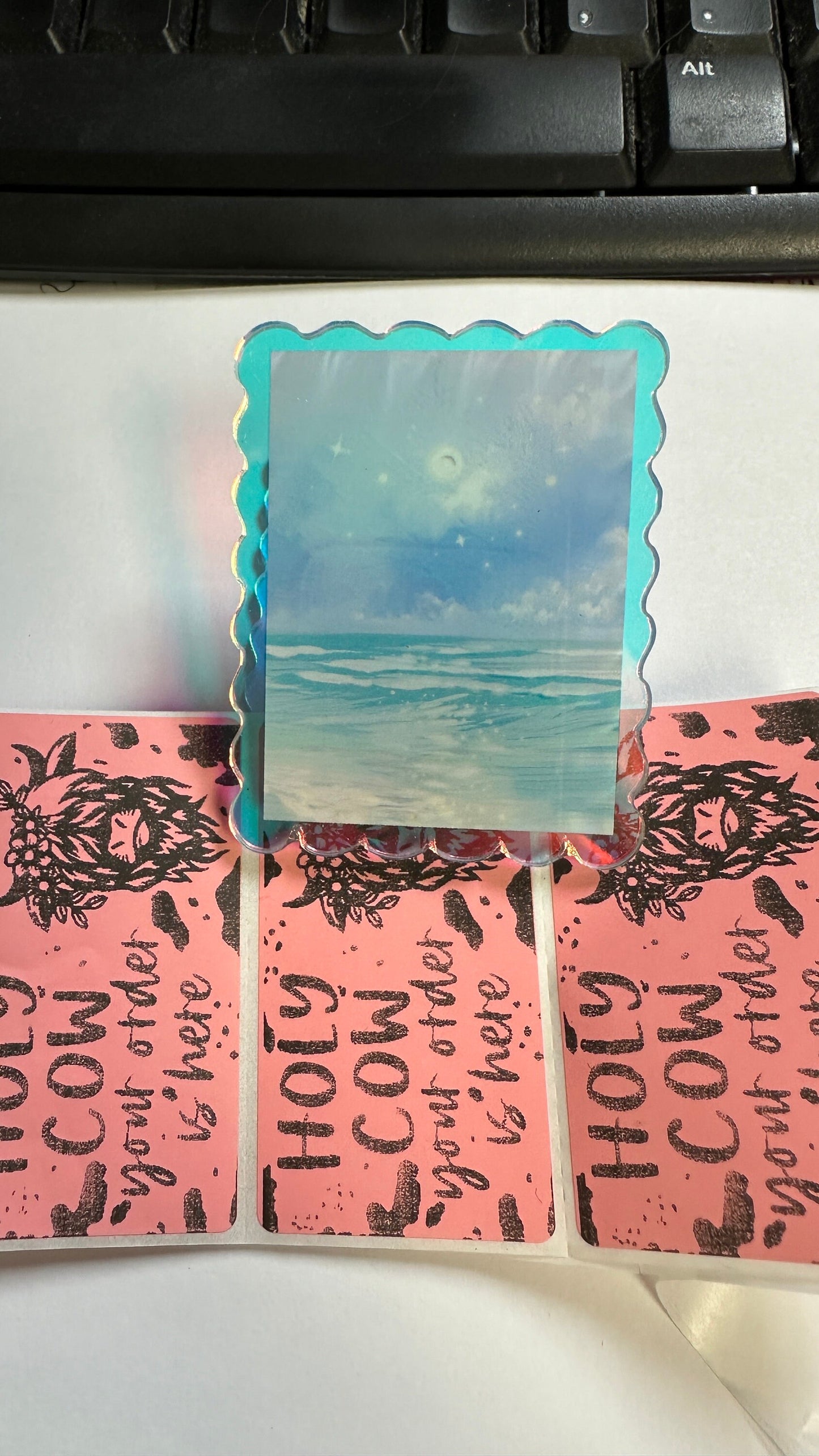 Beautiful Landscape Acrylic Paper Clip | Journal Scrapbook Planner Stationary Gifts