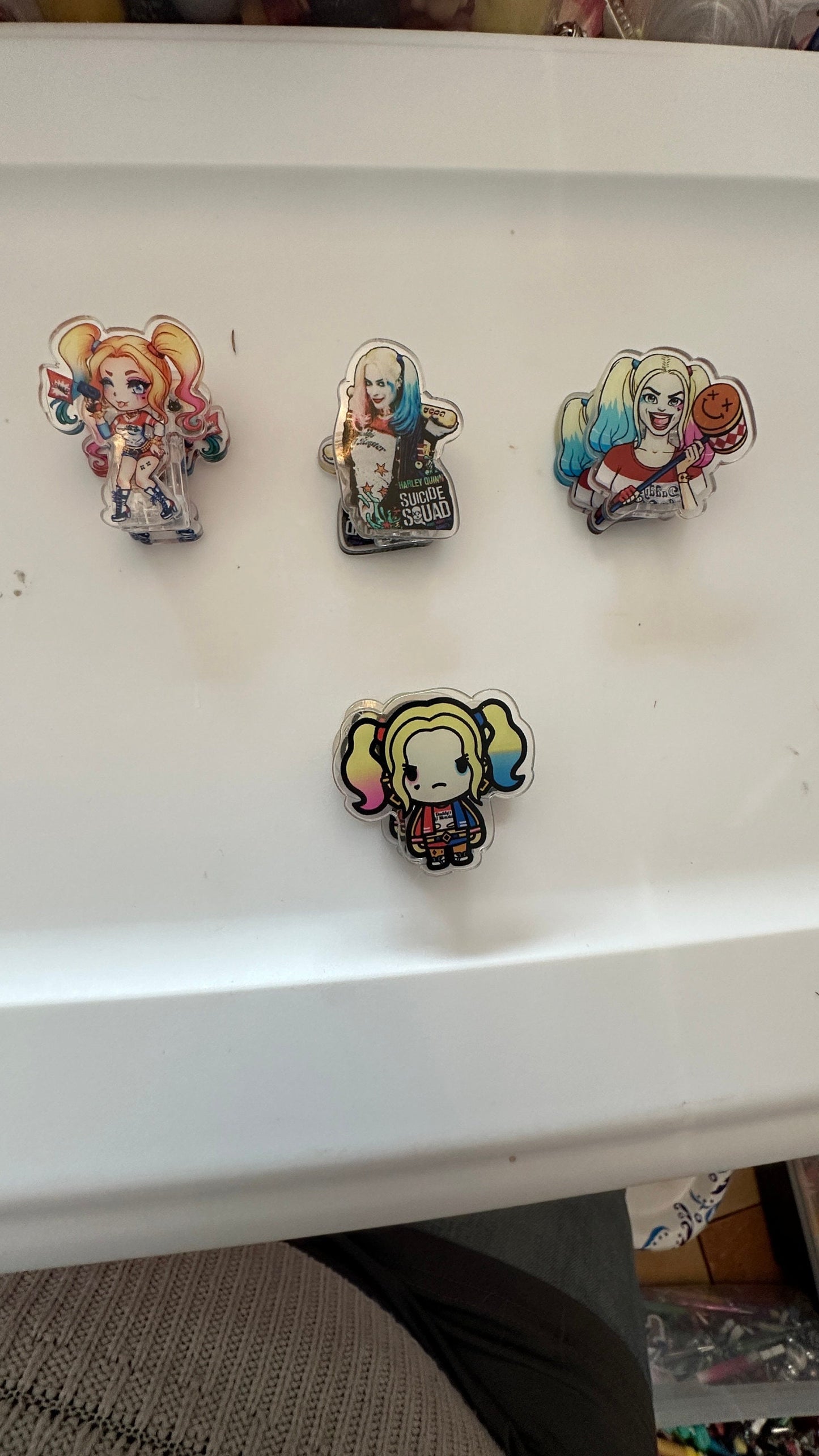 Harley Quinn Acrylic Paper Clip | Journal Scrapbook Planner Stationary Gifts