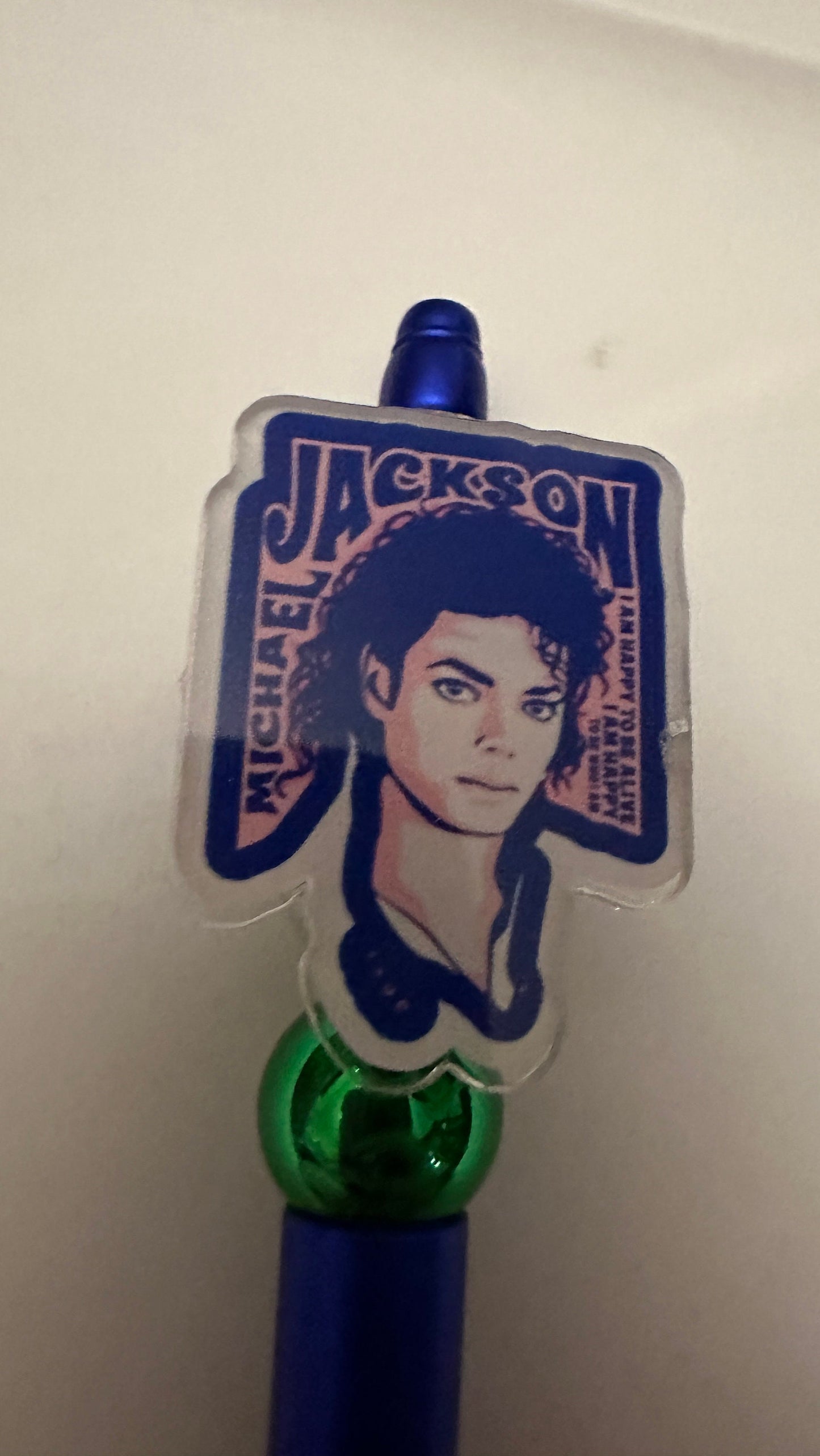 Michael Jackson beaded pen, journal pens.