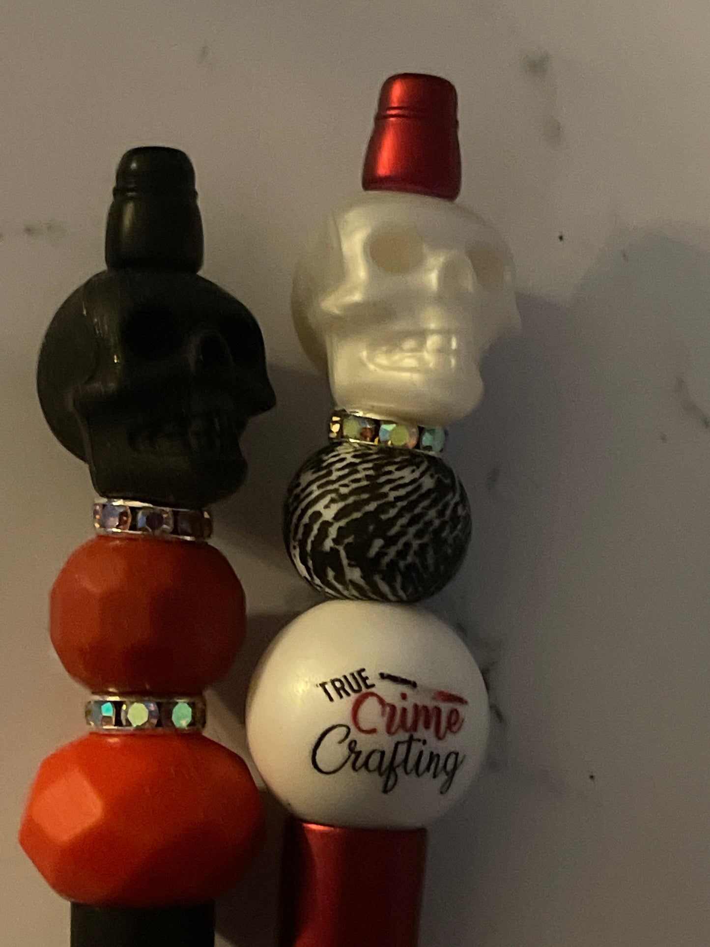 True Crime Crafting Skeleton beaded pen