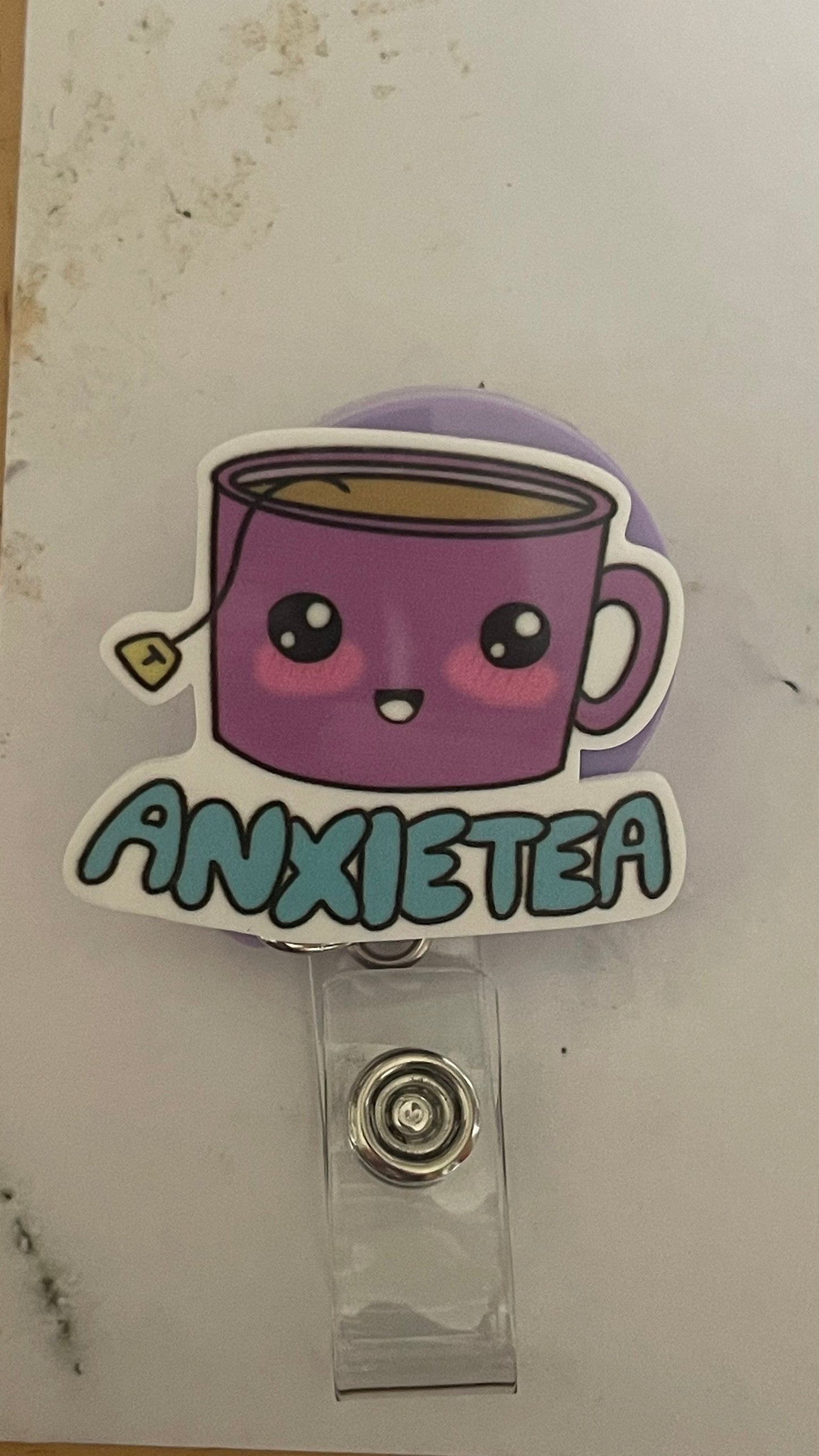 Anxiety, Anxietea, Nurse and Teacher badge reel, Cute badge Reel