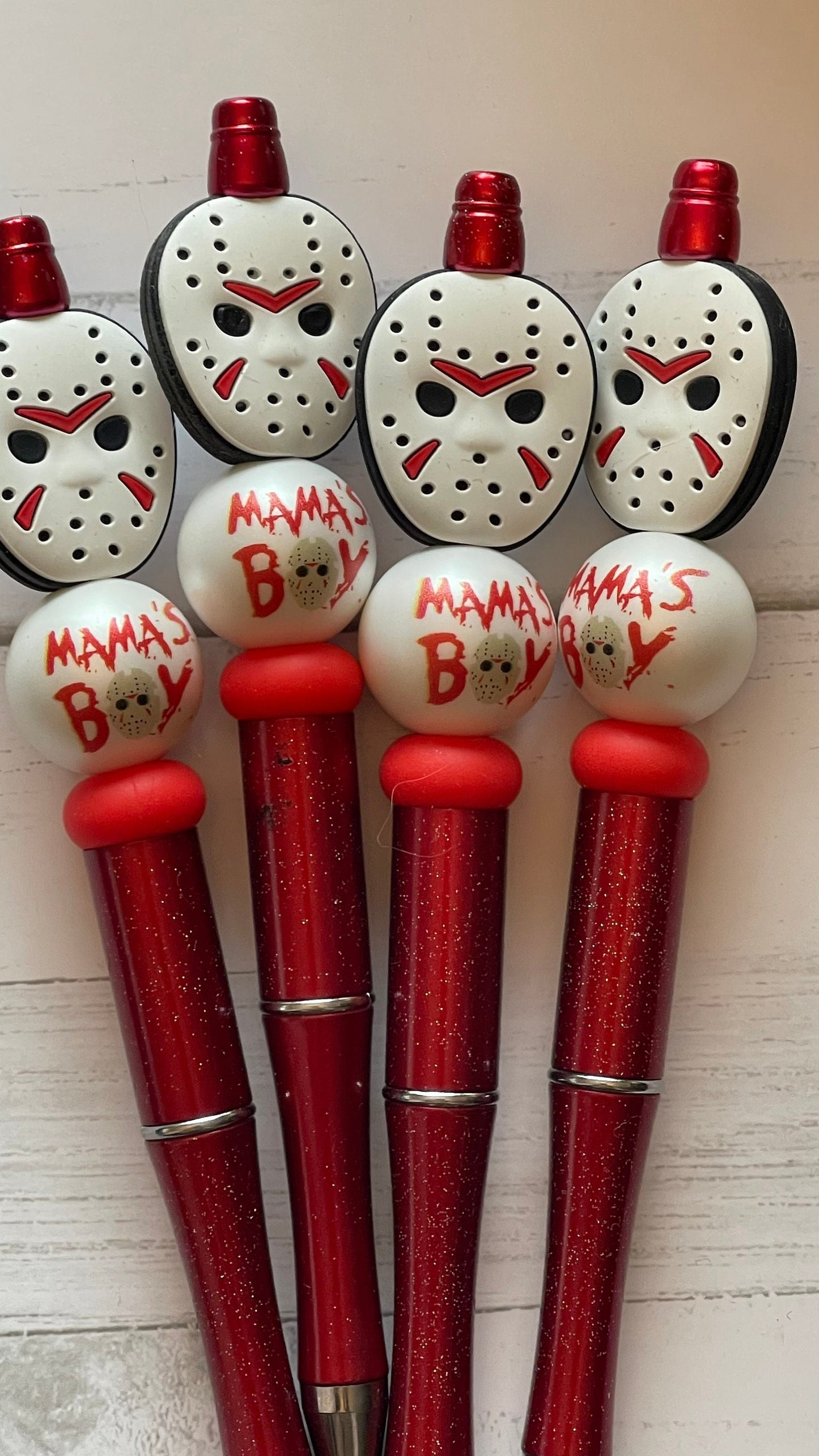 Halloween pens, mamas boy pens, fun Halloween gifts, horror lovers