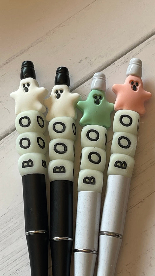 Glow in the dark Ghost BOO pen, funny pens, journal pens