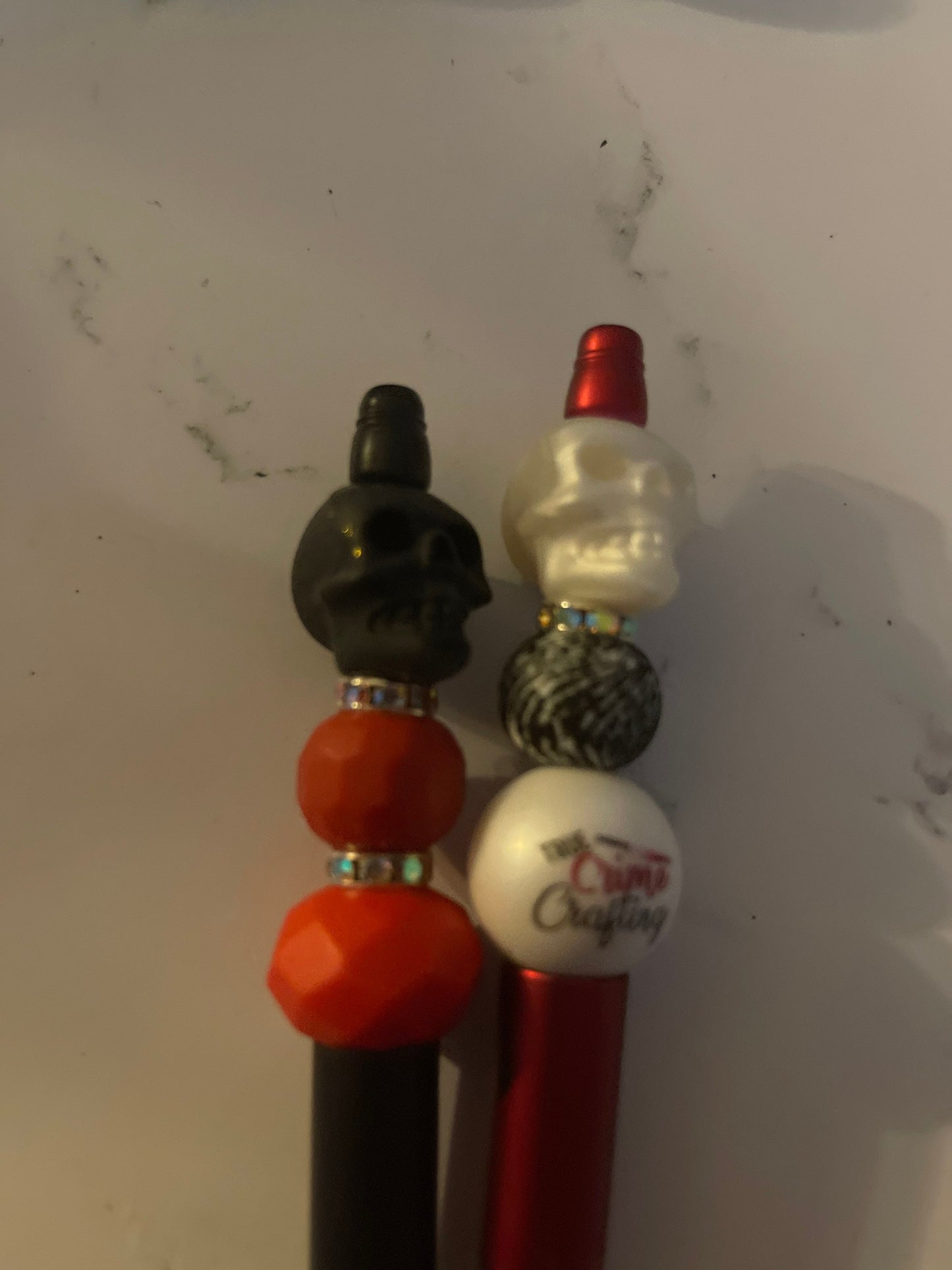 True Crime Crafting Skeleton beaded pen