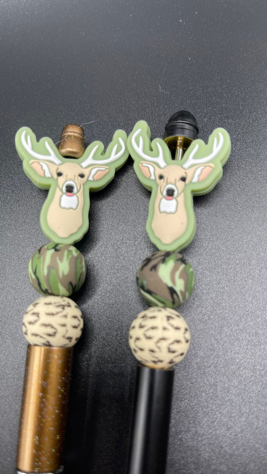 Deer hunting or bear hunting beaded pen, funny pens, journal pens