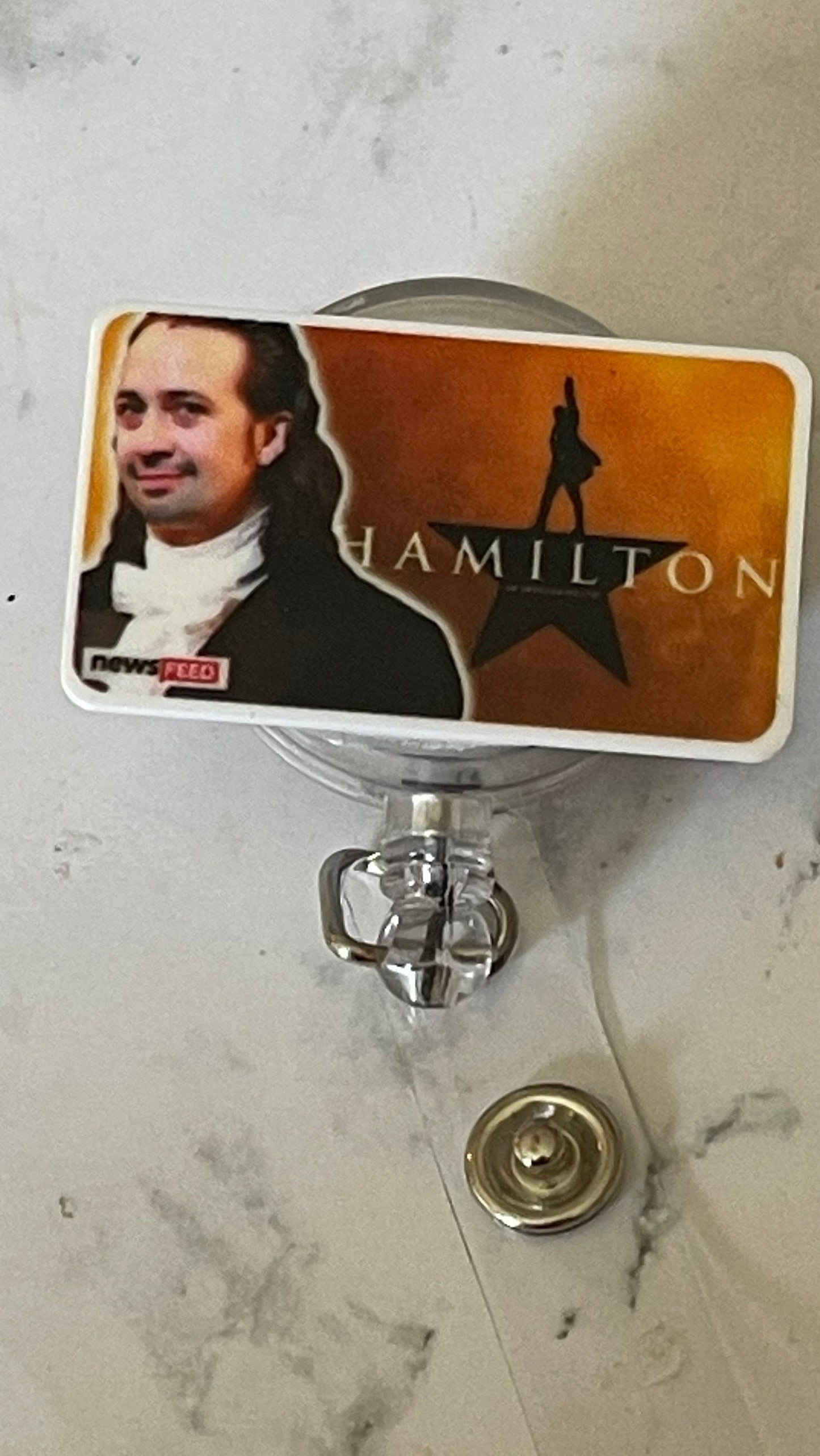 Alexander Hamilton badge reel. Nurses, teachers, anyone who wears a badge!