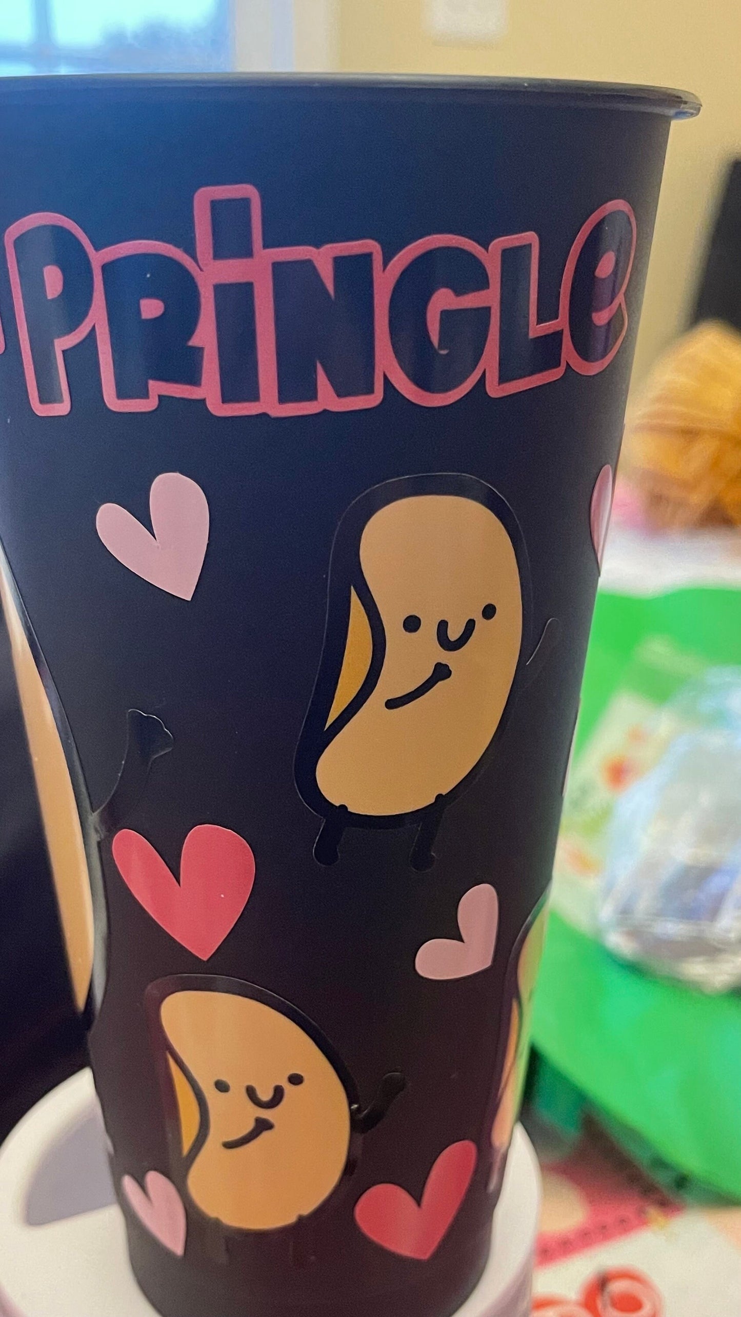 Single as a Pringle COFFEE Cup, Custom cup with Vinyl Decoration