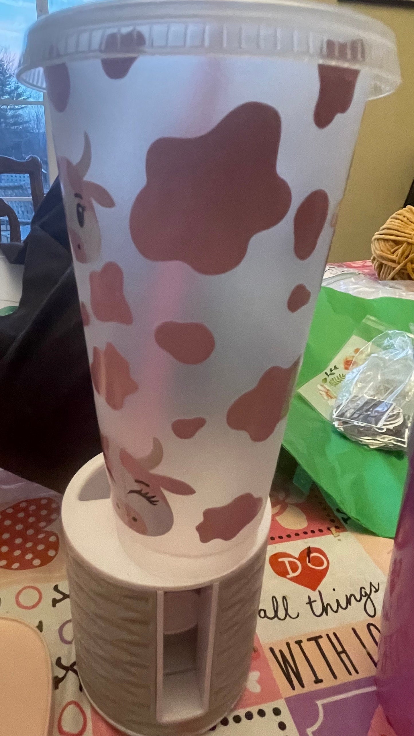 Strawberry milk cow Coffee cup Vinyl Decorative