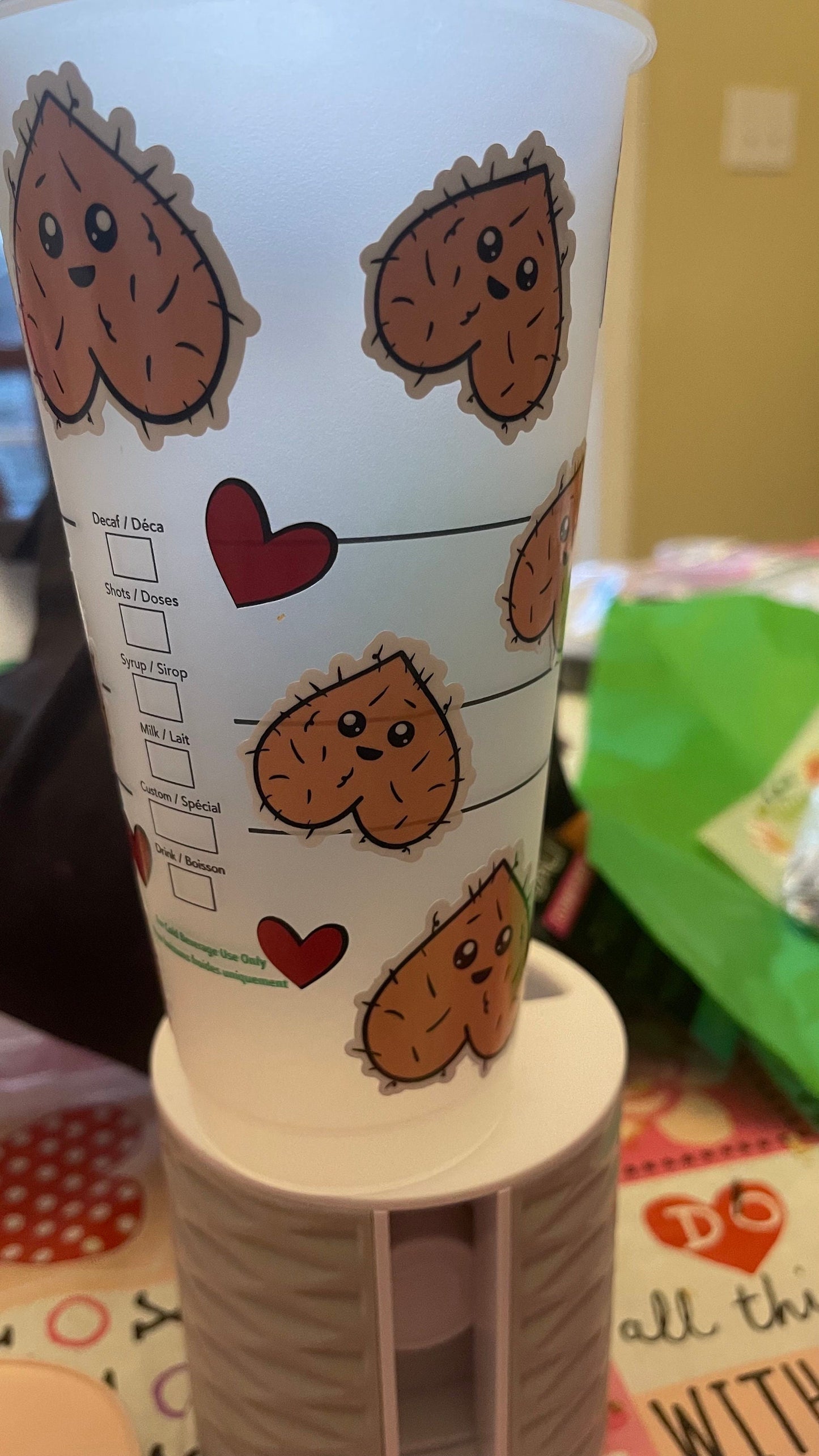 I’m nuts about you COFFEE Cup from Starbucks, Custom Starbucks cup Vinyl Decorative