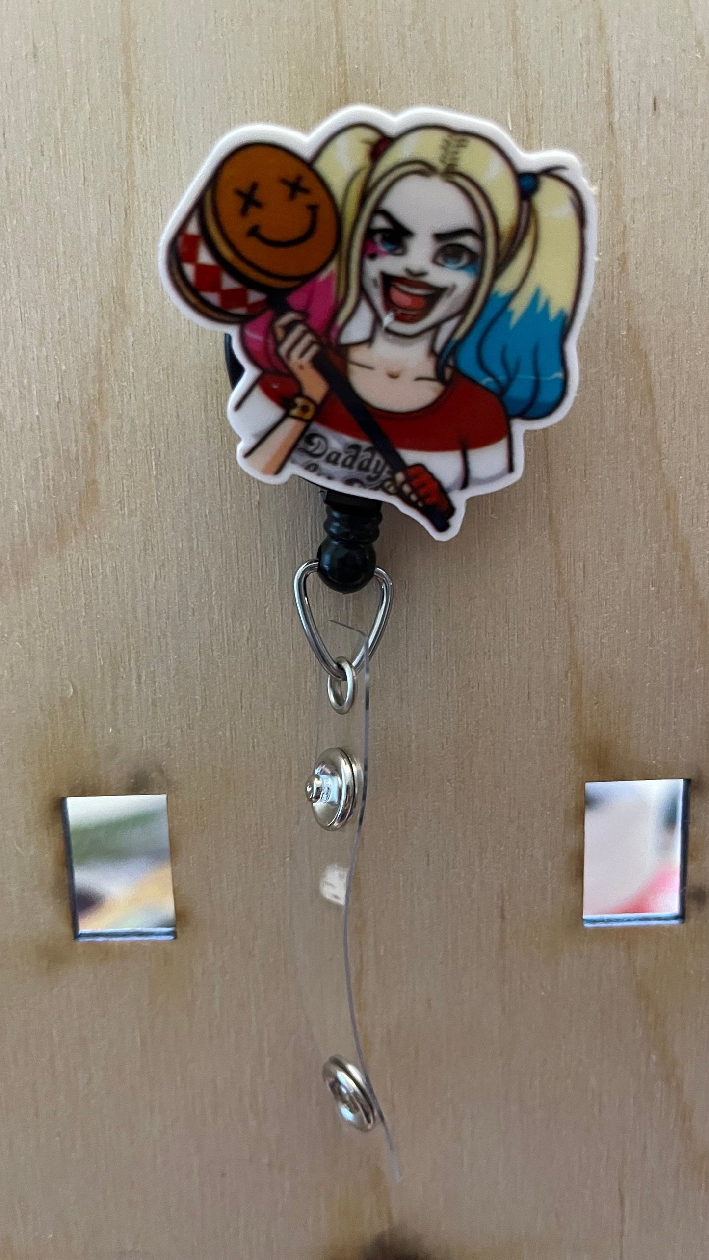 Harley Quinn,Badge Clip,Retractable Badge,Badge Holder,Nurse Badge,Nurse Badge Holder,ID holder,Badge Reel,Teacher, Nurse