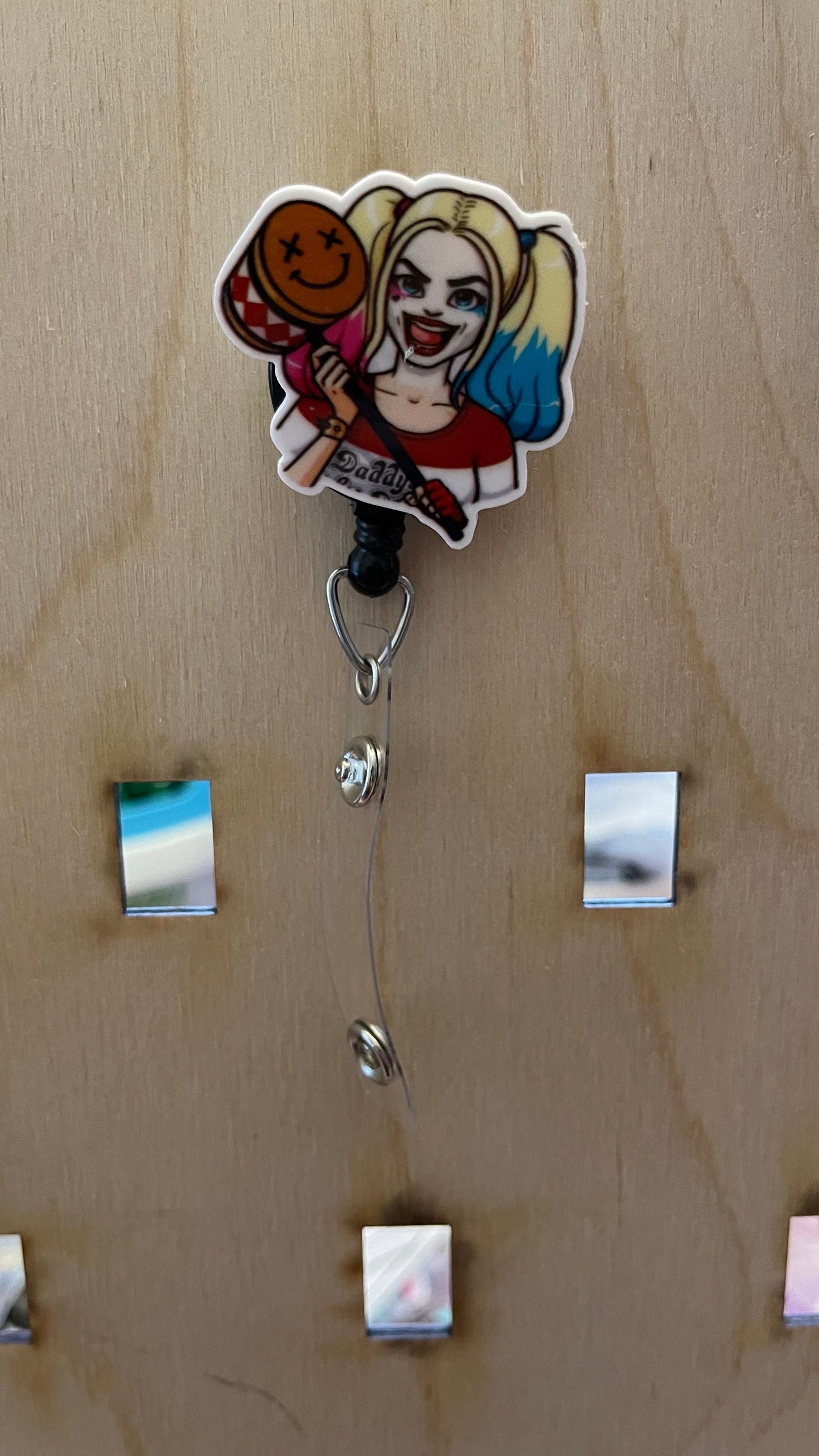 Harley Quinn,Badge Clip,Retractable Badge,Badge Holder,Nurse Badge,Nurse Badge Holder,ID holder,Badge Reel,Teacher, Nurse