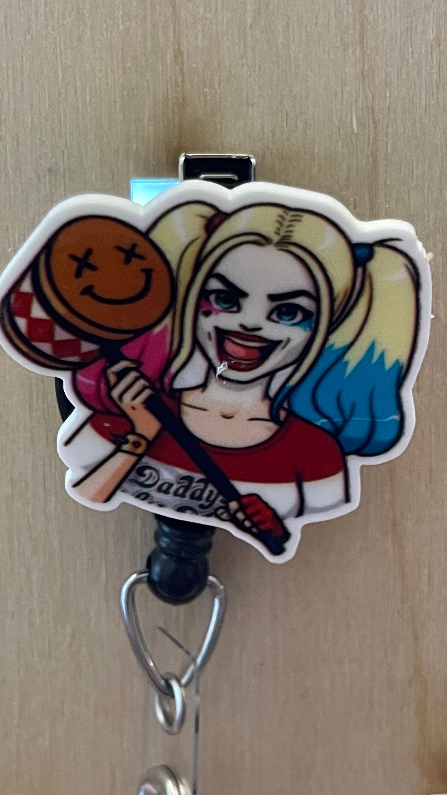 Harley Quinn,Badge Clip,Retractable Badge,Badge Holder,Nurse Badge,Nurse Badge Holder,ID holder,Badge Reel,Teacher, Nurse