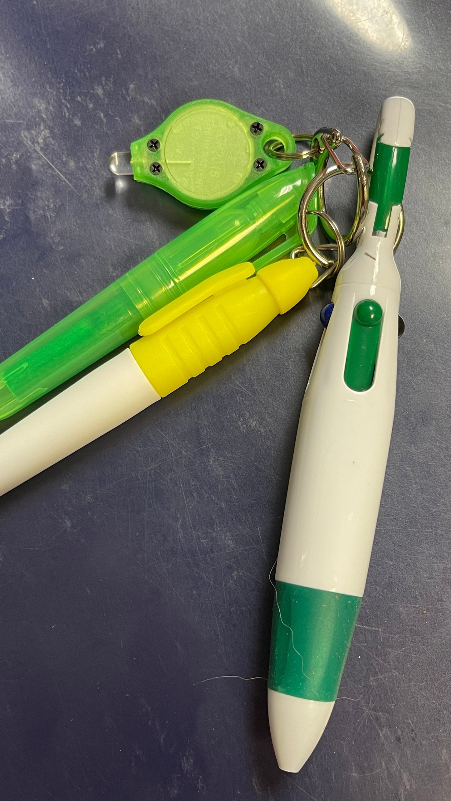 Badge reel accessories, highlighter, 4 different color Pen, LED light, Permanent Marker, Optional Scissors