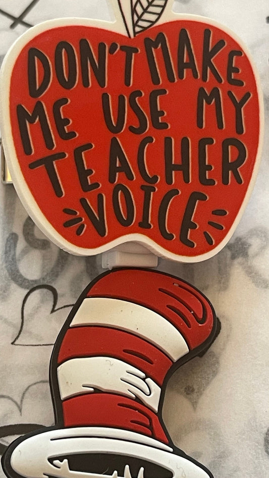 Teacher voice Badge reel. funny badge, Teacher badge,