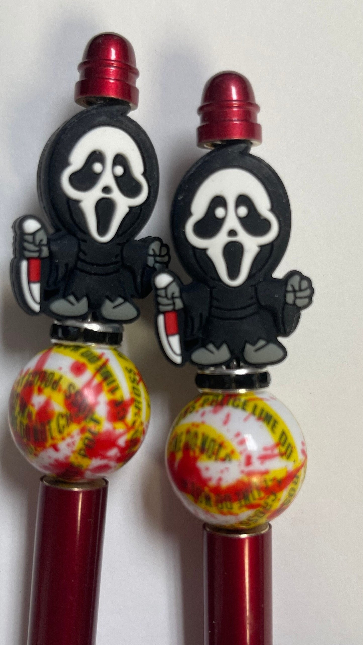 Ghostface beaded pen - Horror Decor - Scary Character - Scream - Journal Pens