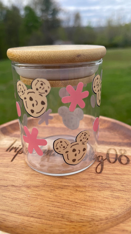 Stash Jar - Stash jars - Cookies - glass container - Mickey Mouse- jars