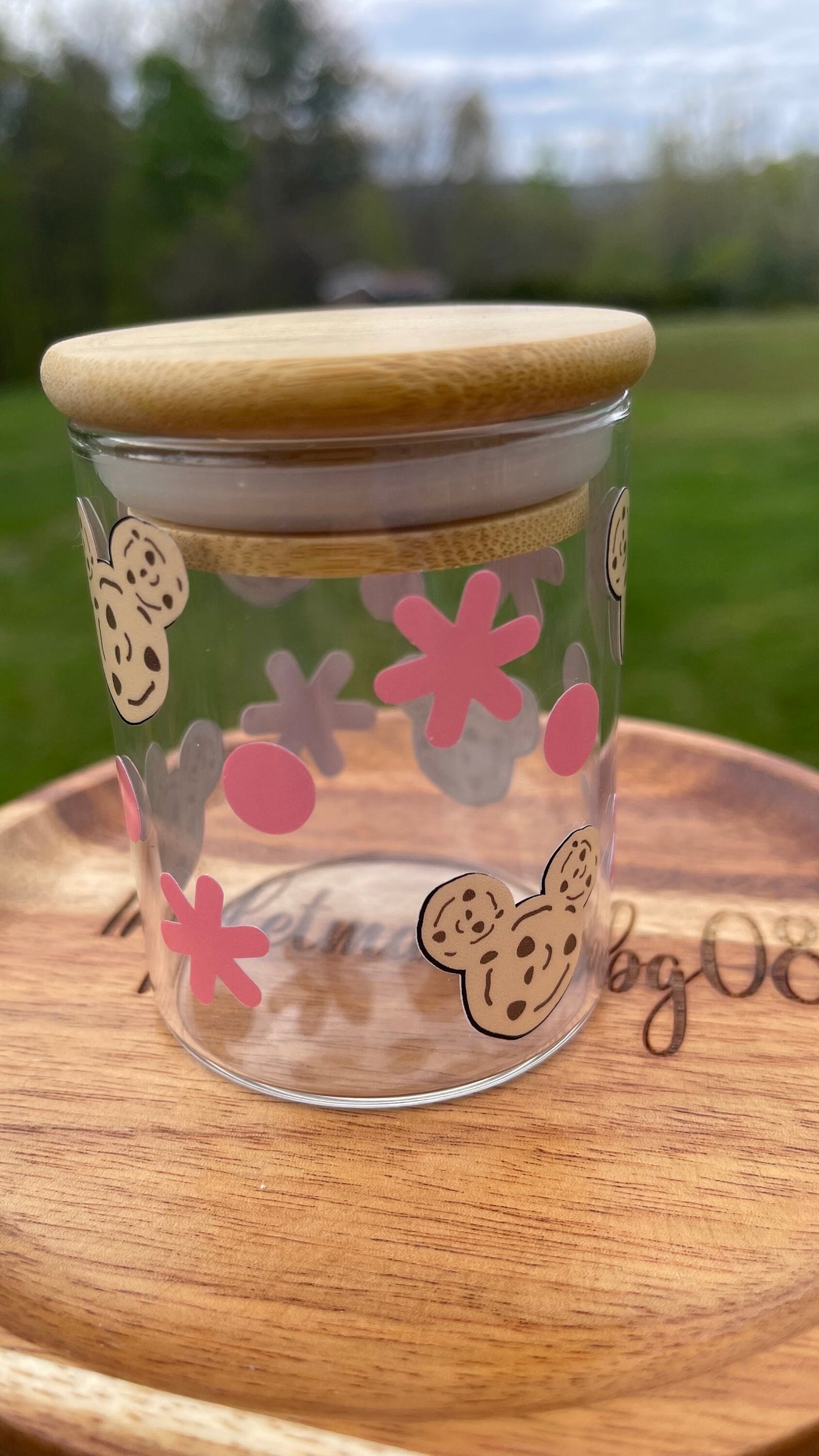 Stash Jar - Stash jars - Cookies - glass container - Mickey Mouse- jars