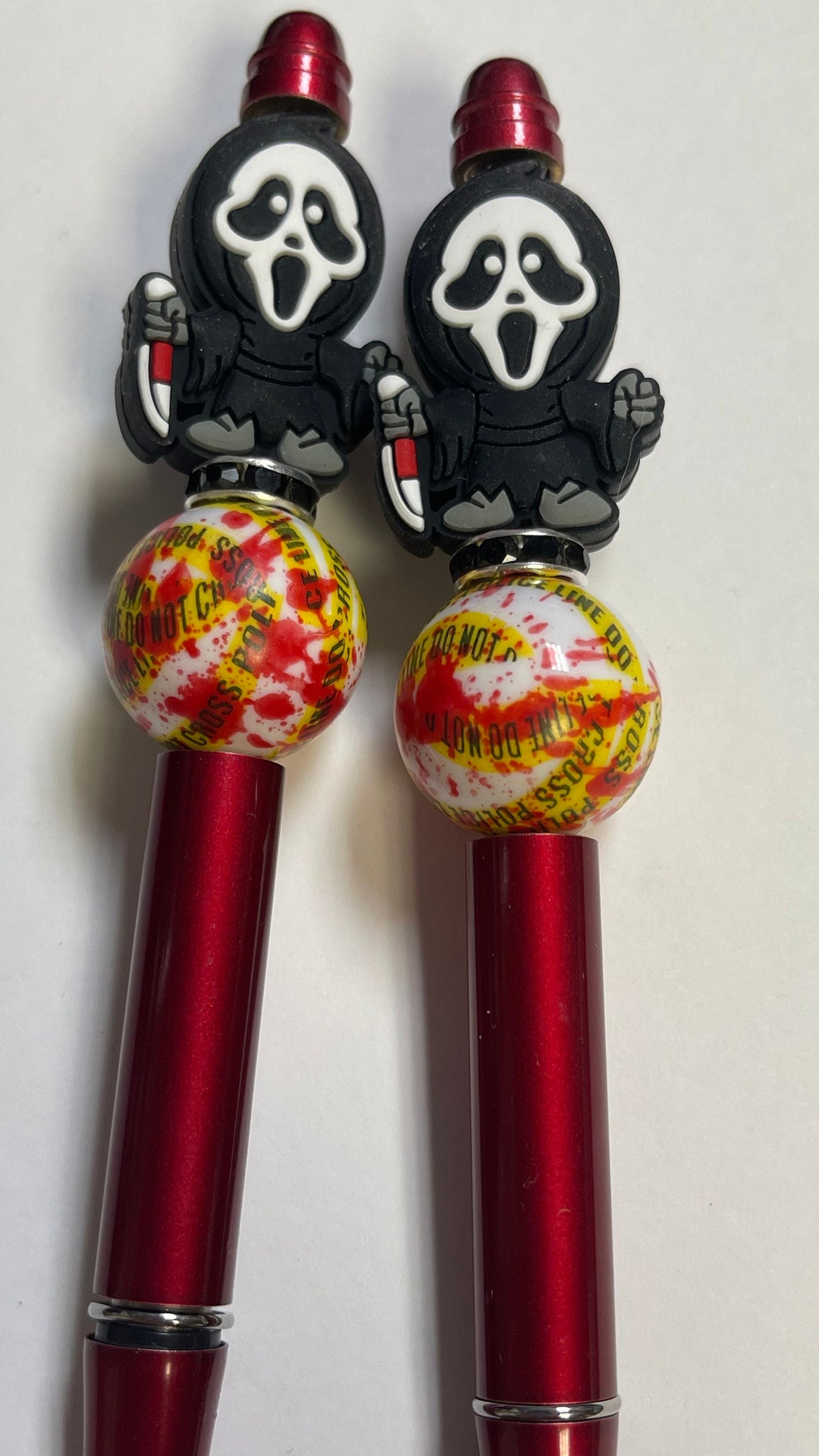 Ghostface beaded pen - Horror Decor - Scary Character - Scream - Journal Pens