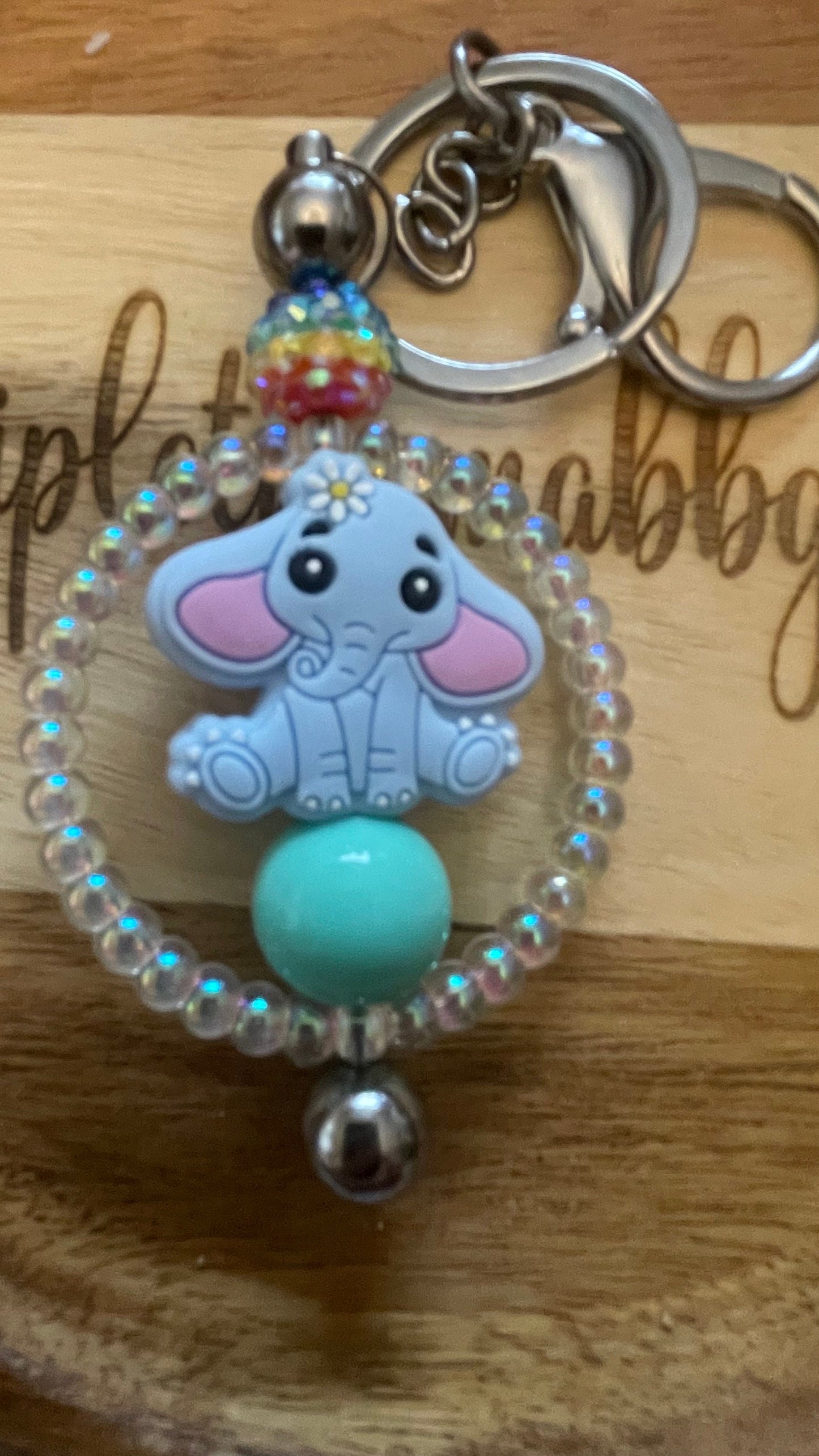 Adorable baby elephant beaded pen, journal pens.