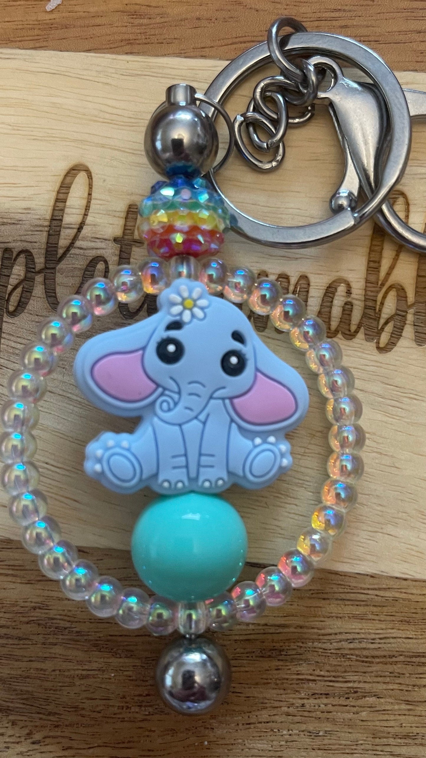 Adorable baby elephant beaded pen, journal pens.