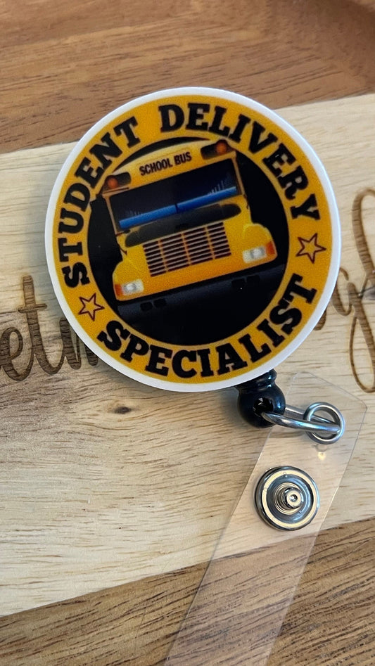 Student Delivery Specialist Badge Reel, Bus Driver gift