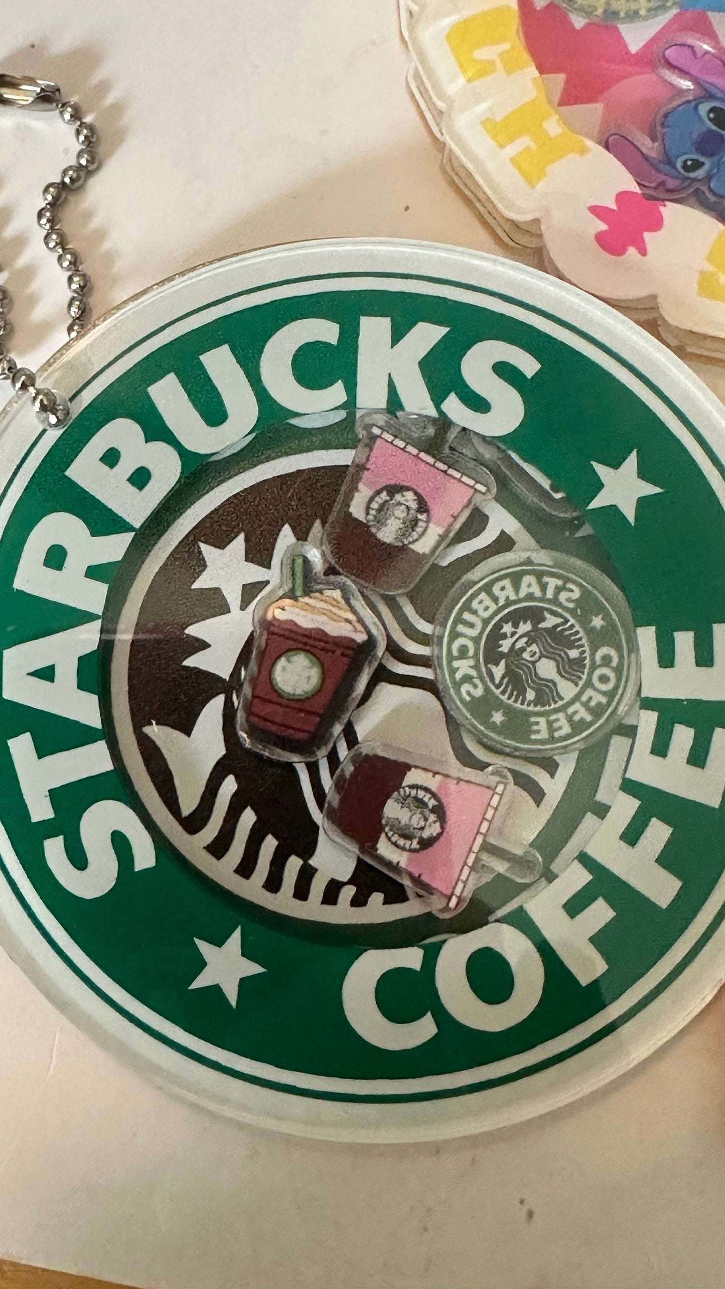 Handmade Starbucks Shaker Charm - Coffee Keychain! - Backpack hanger