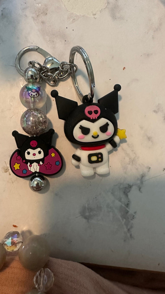 Kuromi and HK kawaii Keychain - Gift for girls - Gift for Mom