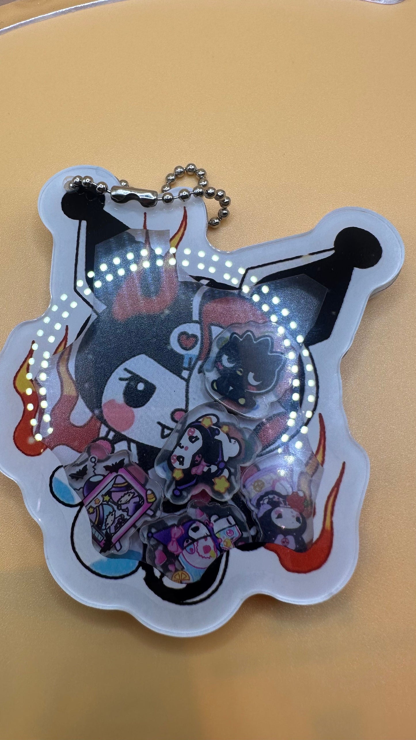 Kuromi and HK kawaii Shaker Keychain - Backpack Hanger - Back to school