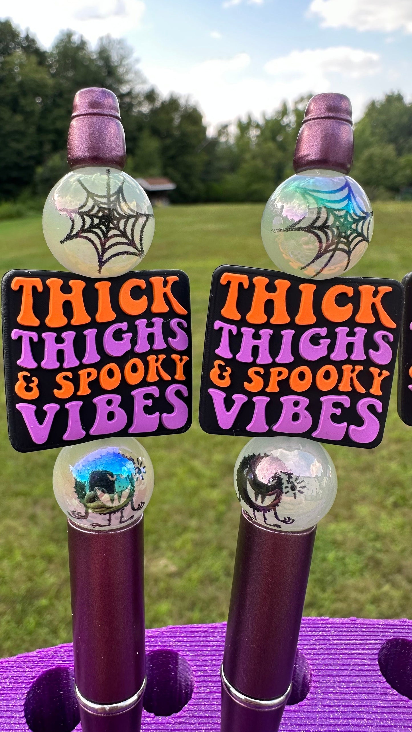 Thick things and spooky vibes pen  School Pens, journal pens, Funny pens