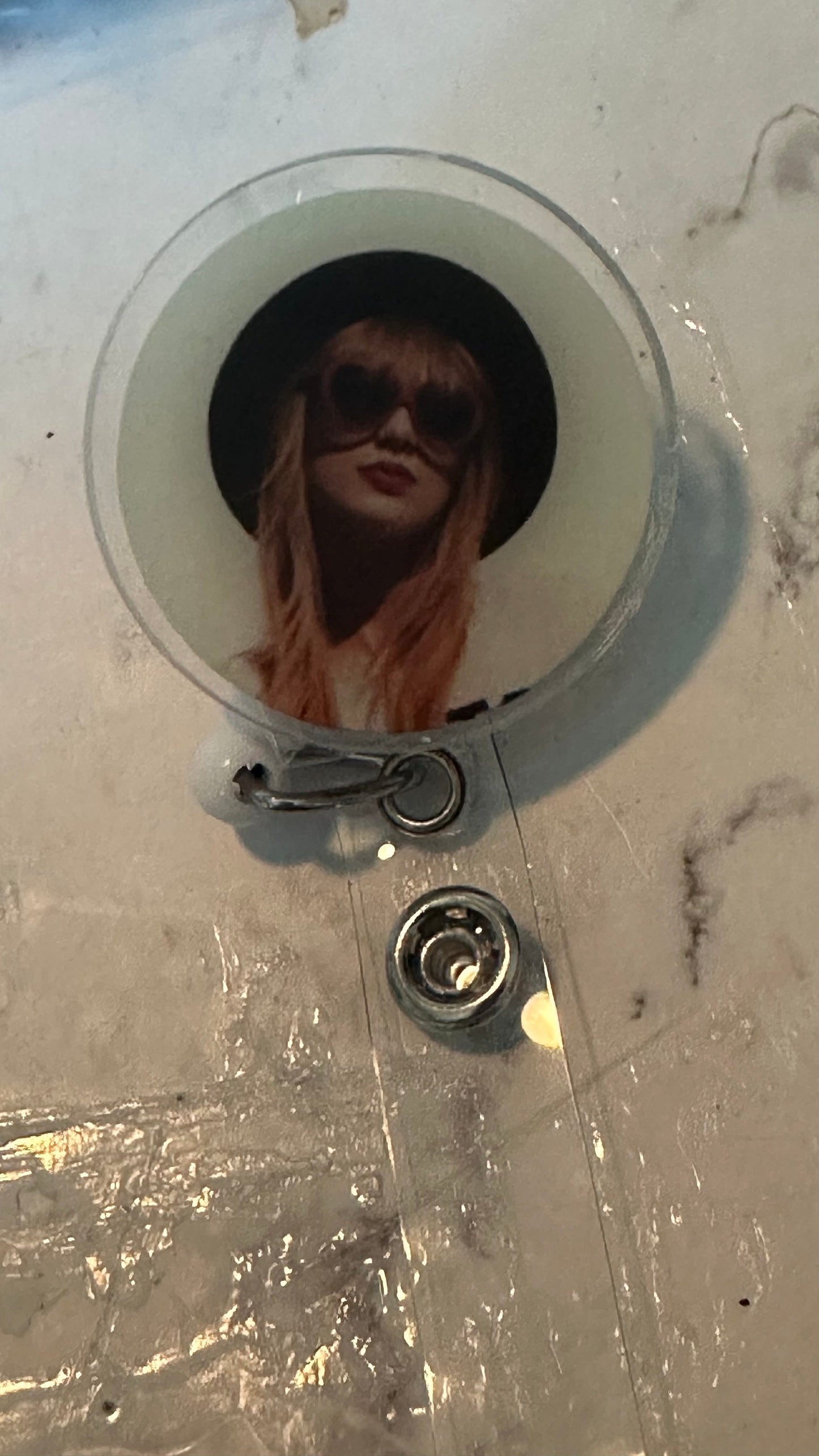 Taylor alligator clip retractable badge reel. Nurses, teachers, anyone who wears a badge!