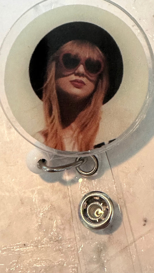 Taylor alligator clip retractable badge reel. Nurses, teachers, anyone who wears a badge!