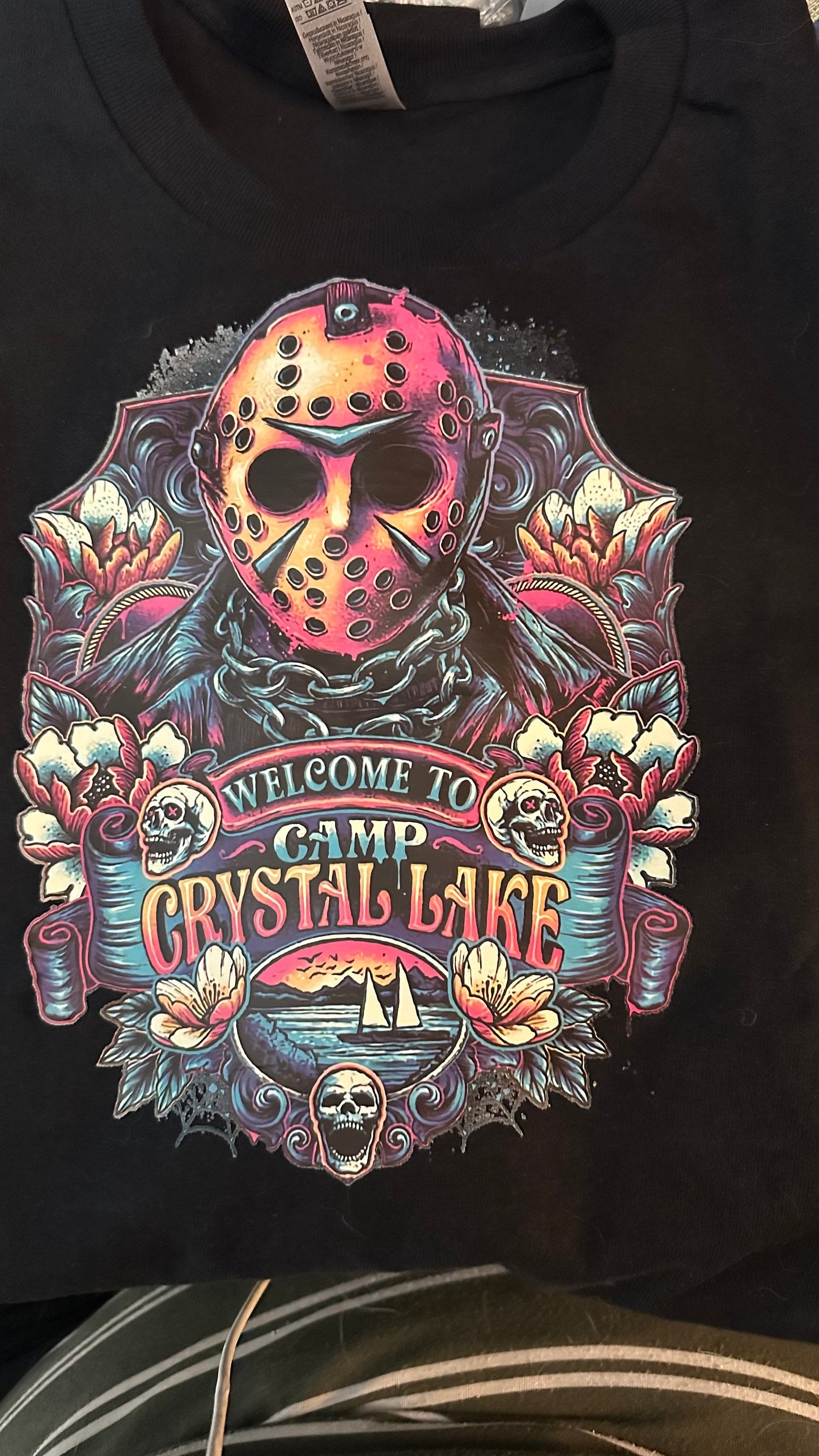 Jason Crystal Lake Friday the 13th shirt XL in black